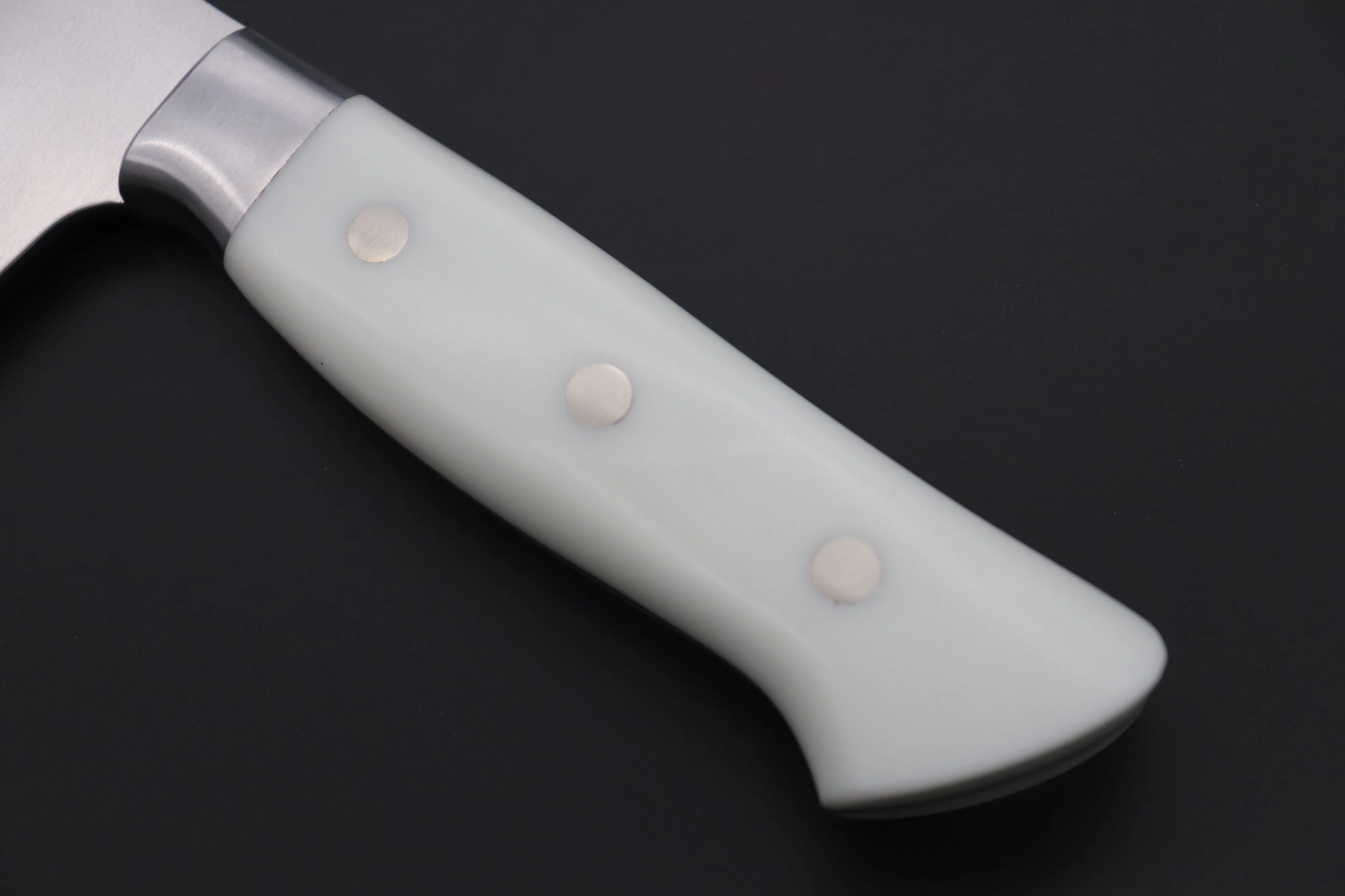 Hattori 傘 SAN Limited Edition,  FH Series Solid VG-10 SAN-CC1 Chinese Cleaver  (Fresh White Corian Handle) - Image 7