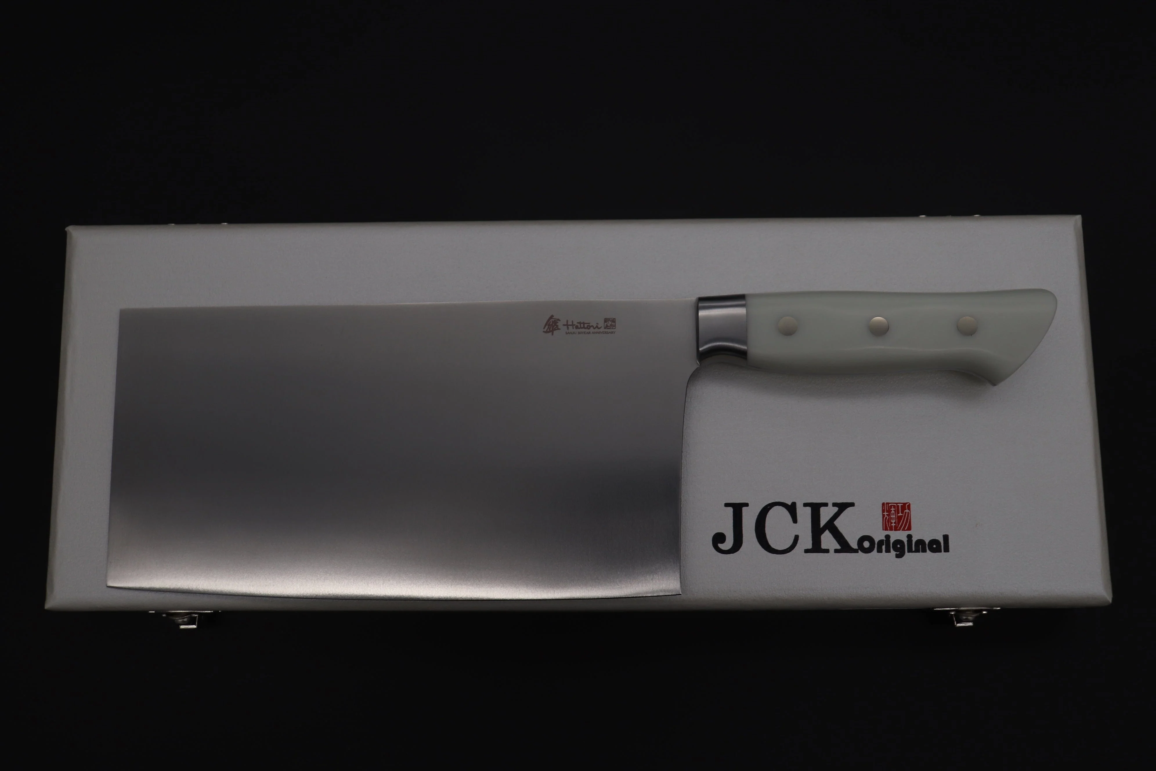 Hattori 傘 SAN Limited Edition,  FH Series Solid VG-10 SAN-CC1 Chinese Cleaver  (Fresh White Corian Handle) - Image 9