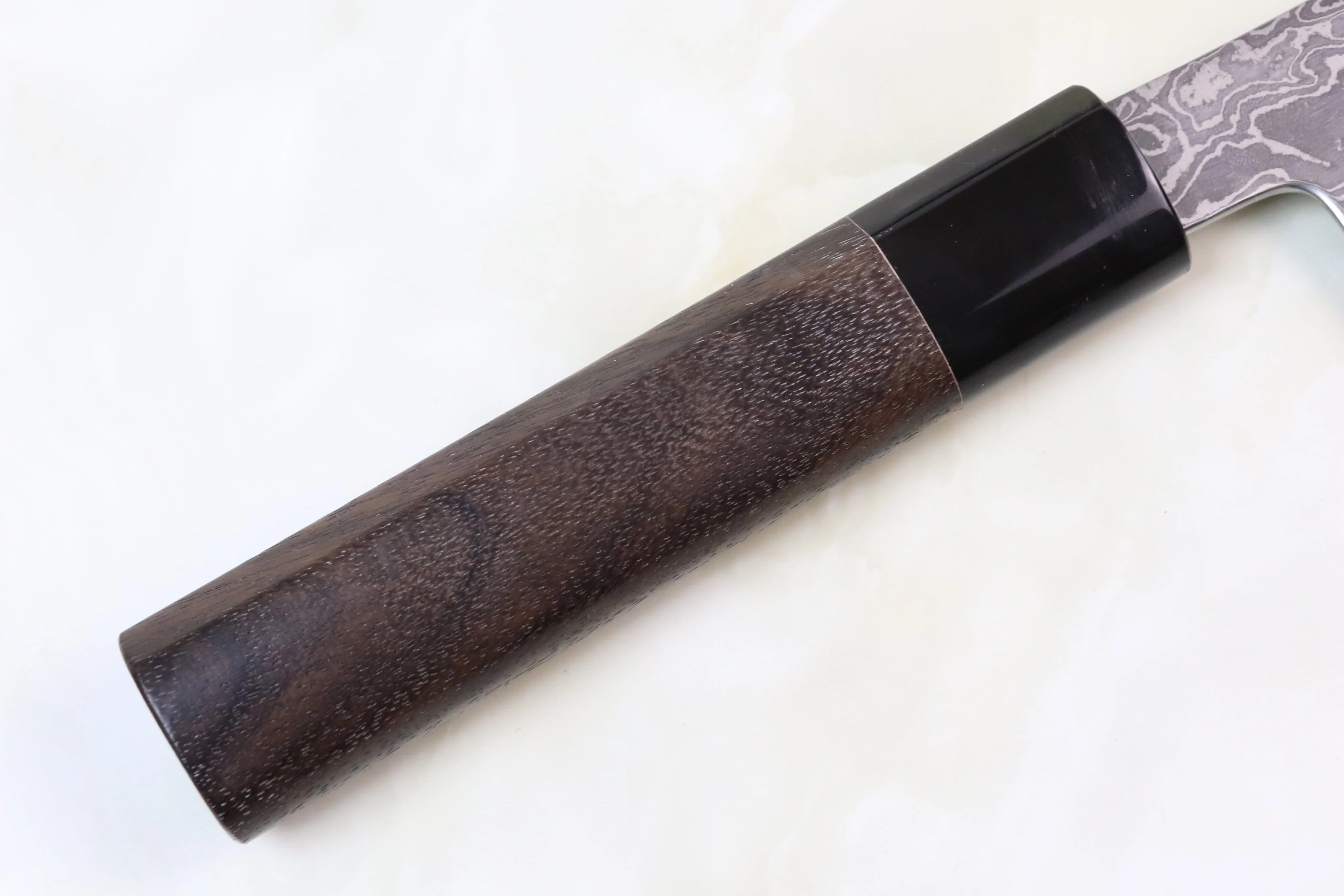Hinoura Custom Knife ATS-34 Damascus Nakiri 165mm (6.4 inch, TH-10) - Image 4