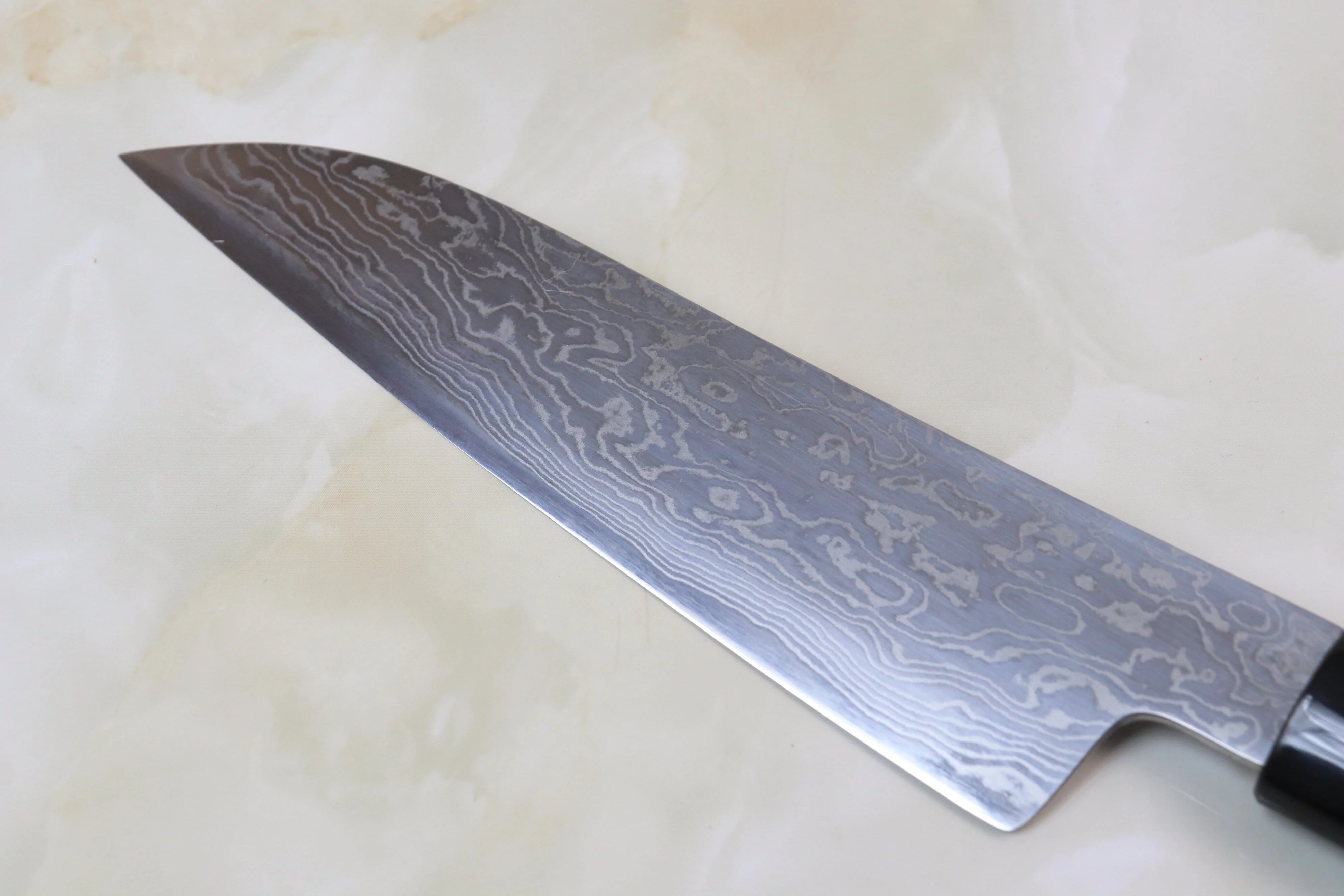 Hinoura Custom Knife ATS-34 Damascus Petty 140mm (5.5 inch, TH-8) - Image 3