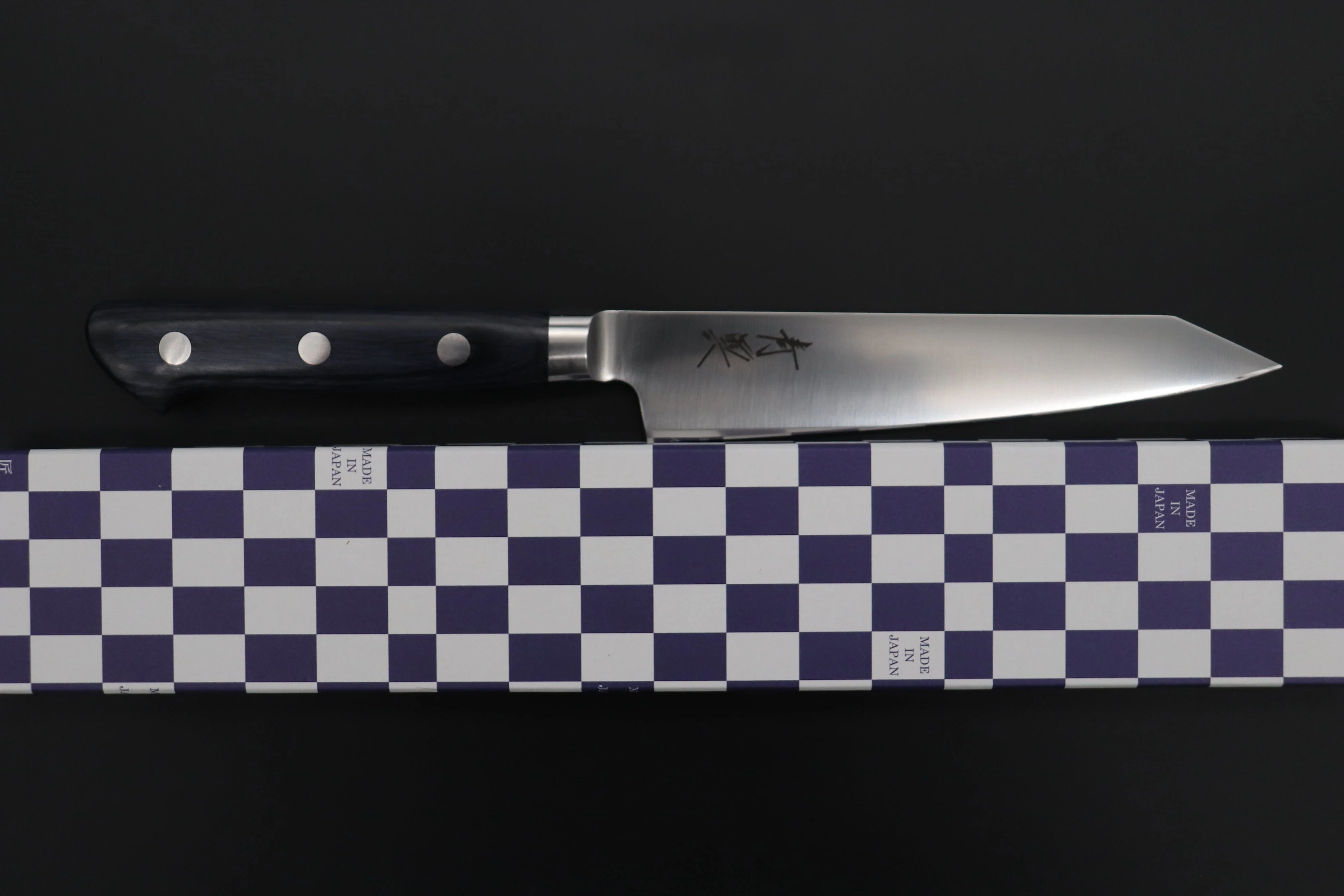 JCK Natures Blue Clouds AUS-8 Basic Series BCAP-8 Kiritsuke Petty 140mm (5.5 inch, Royal Blue-Purple Pakka Wood Handle) - Image 8