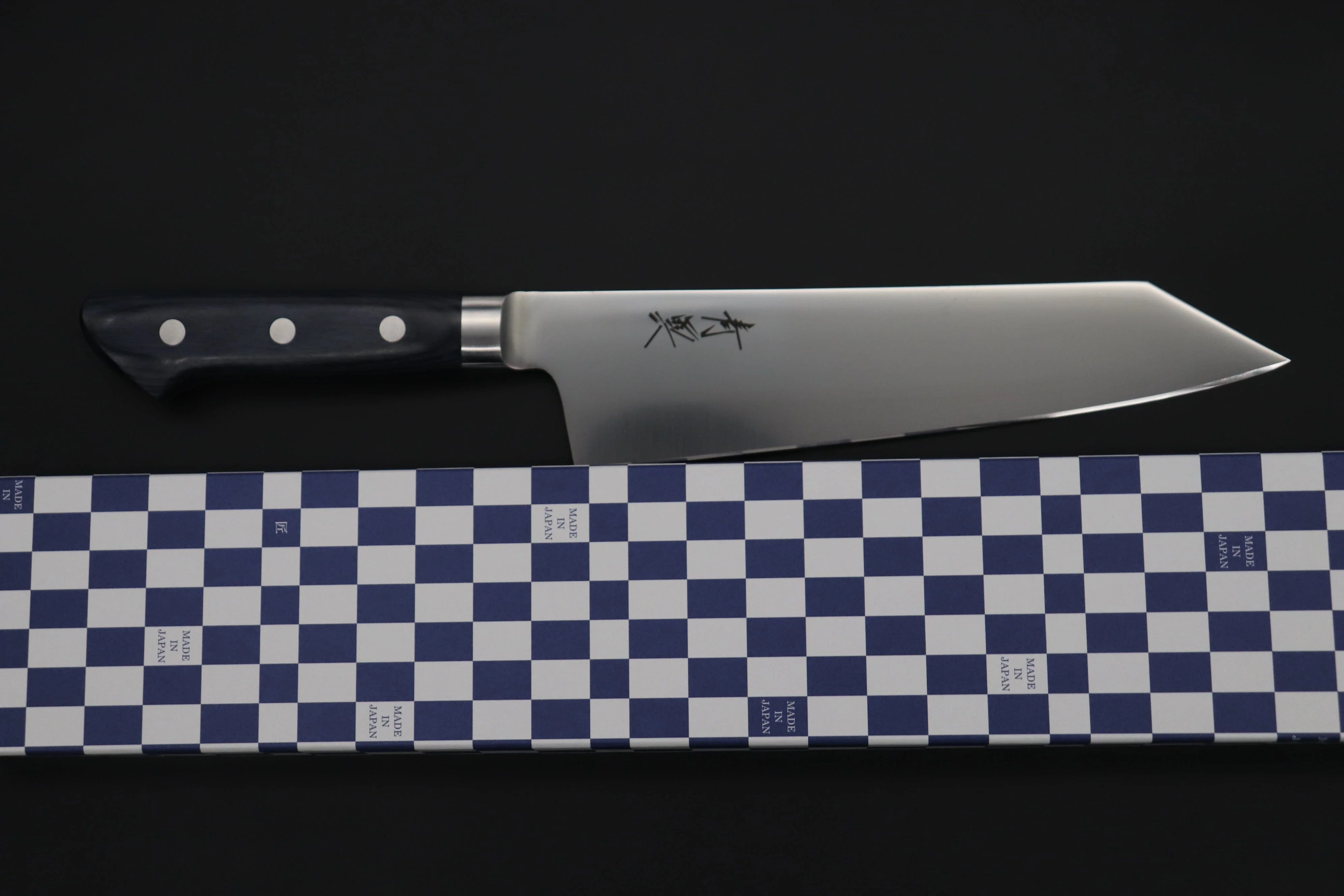 JCK Natures Blue Clouds AUS-8 Basic Series BCAP-9 Bunka (Kiritsuke) 190mm (7.4 inch, Royal Blue-Purple Pakka Wood Handle) - Image 8