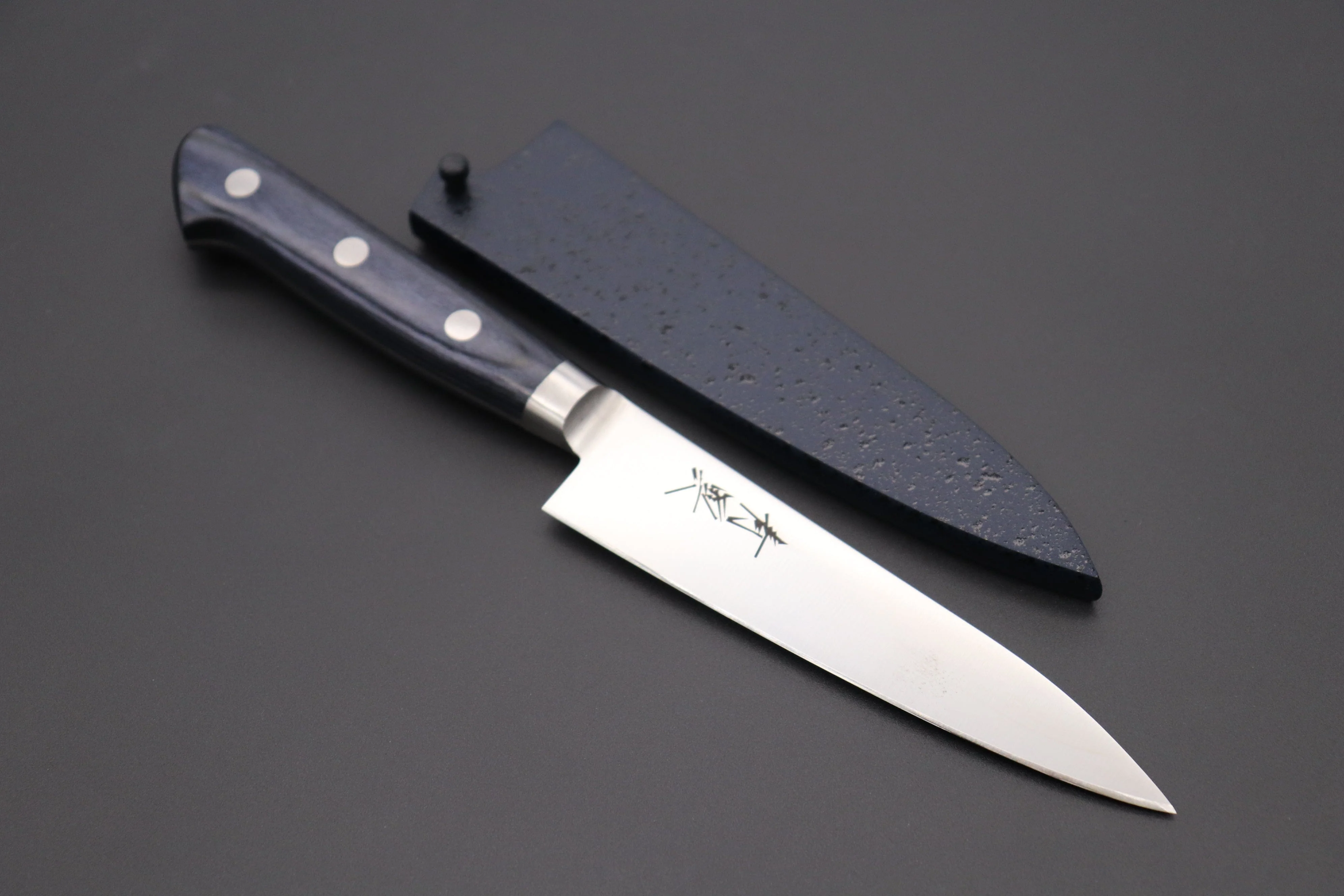 JCK Natures Blue Clouds AUS-8 Basic Series BCAP-1 Petty 120mm (4.7 inch, Royal Blue-Purple Pakka Wood Handle) - Image 9