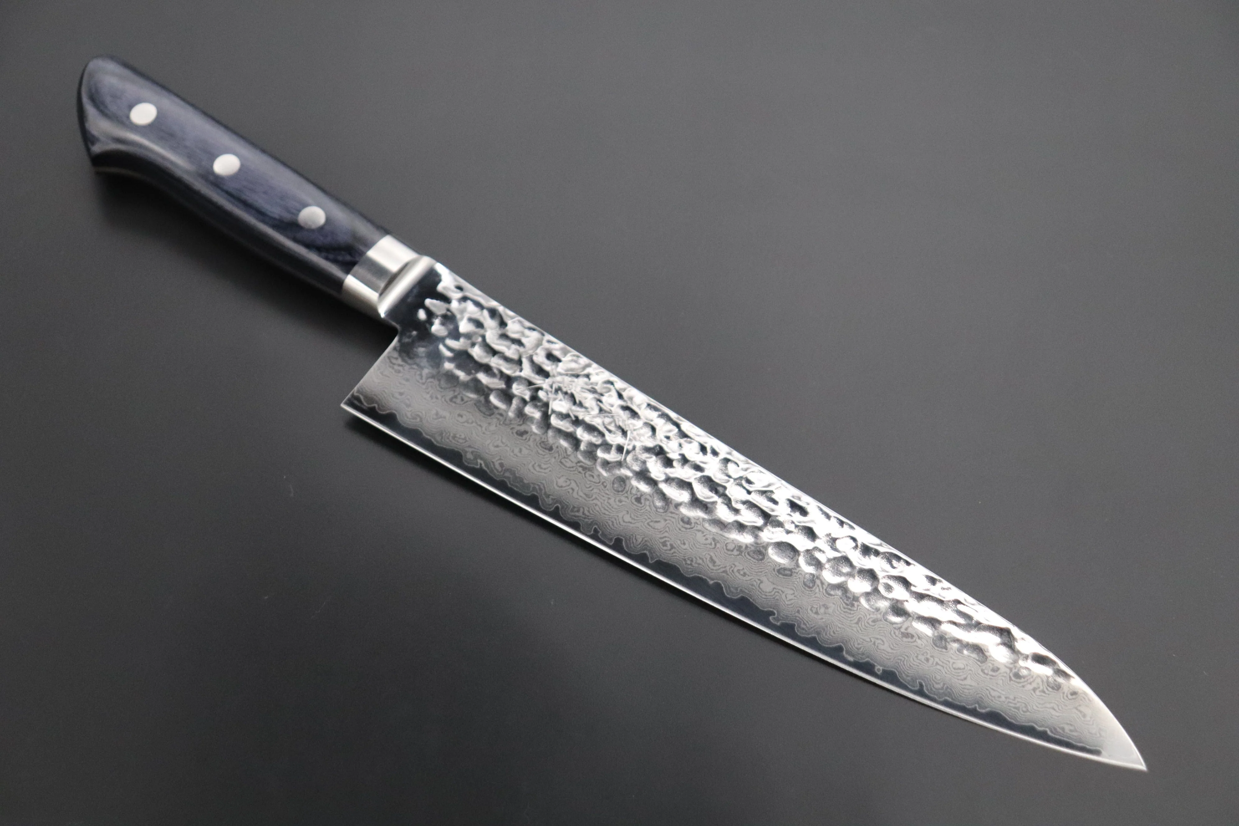 JCK Natures Blue Clouds Series VG-10 Tsuchime Damascus Petty 135mm & Gyuto 210mm (BCDP-PG 2Pcs Set) - Image 3