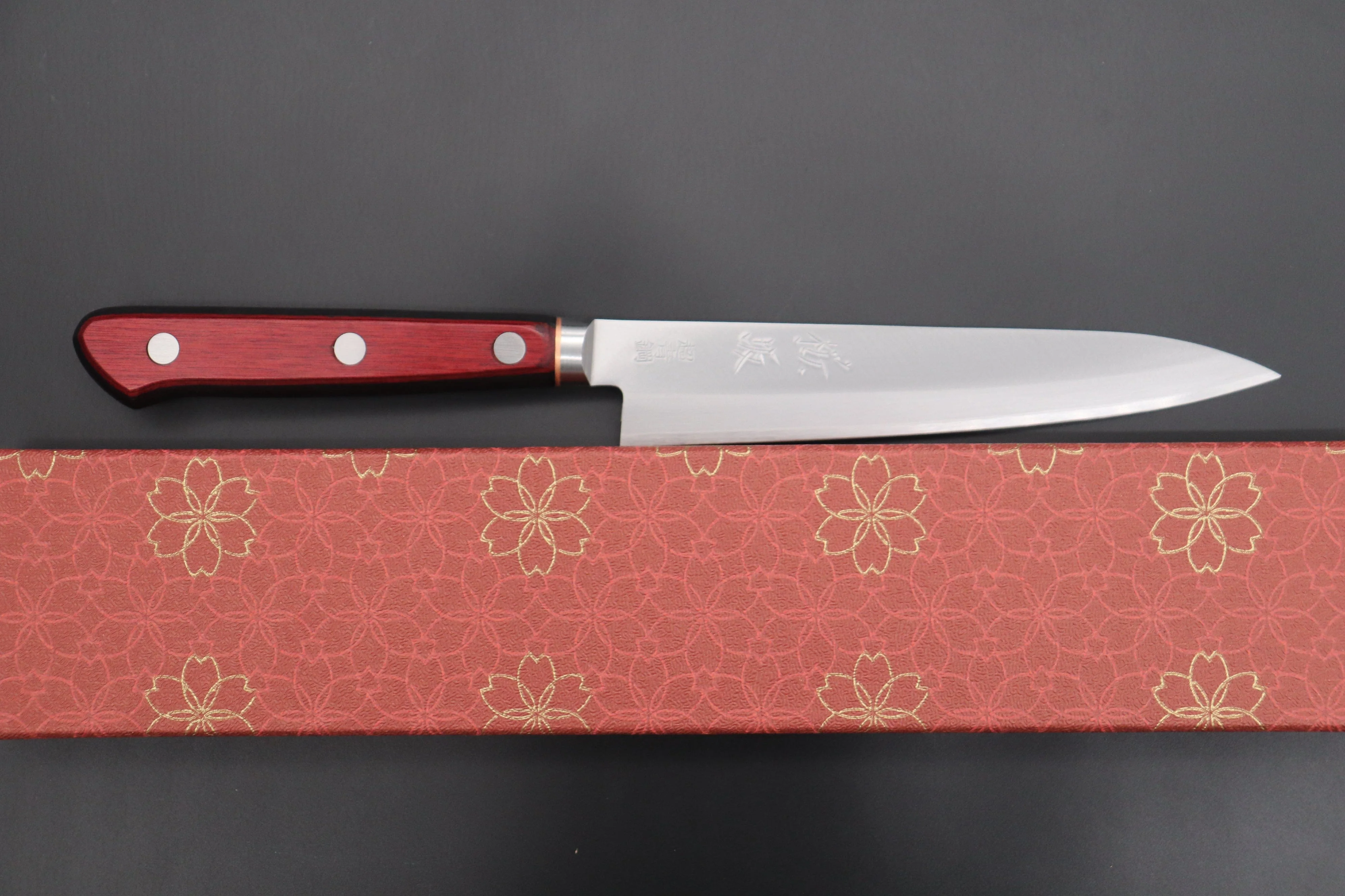 JCK Natures SAKURA ROAD Aogami Super Series SAKURA-5 Petty 145mm (5.7 Inch) - Image 8