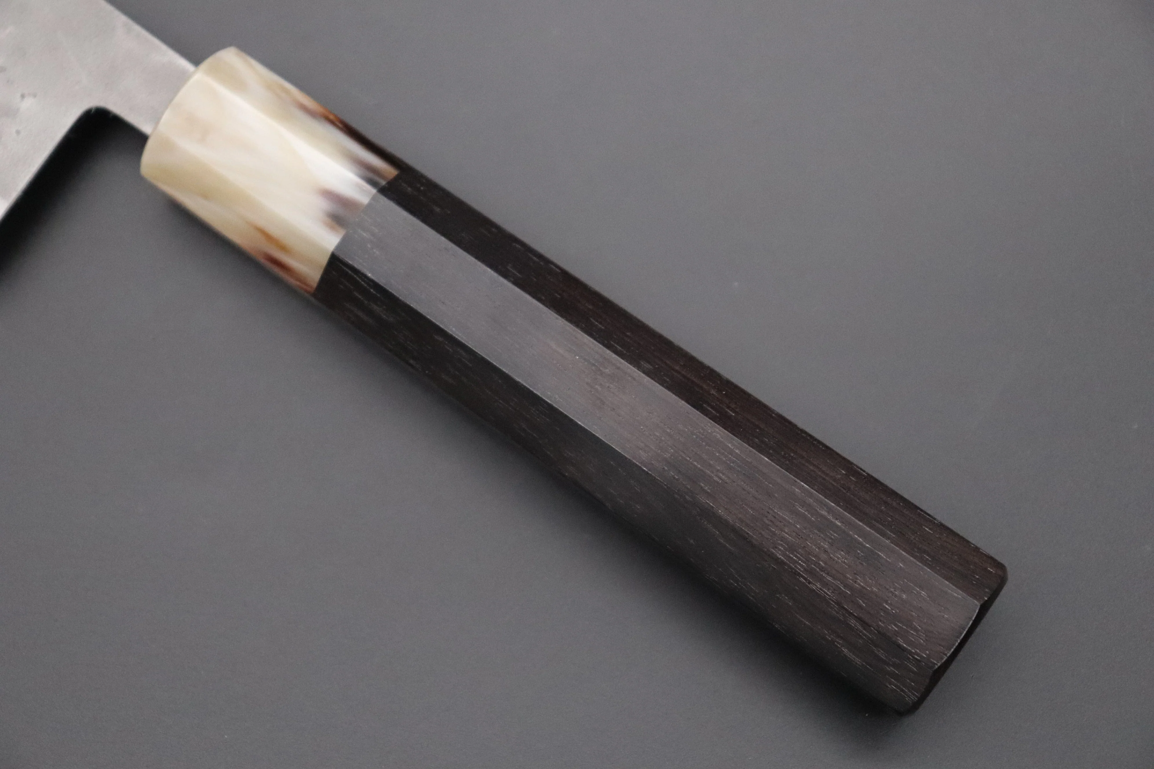 JCK Natures "Super Blue Moon Series" BMS-3E Wa Santoku 170mm (6.6 inch, Octagonal Ebonywood Handle) - Image 7