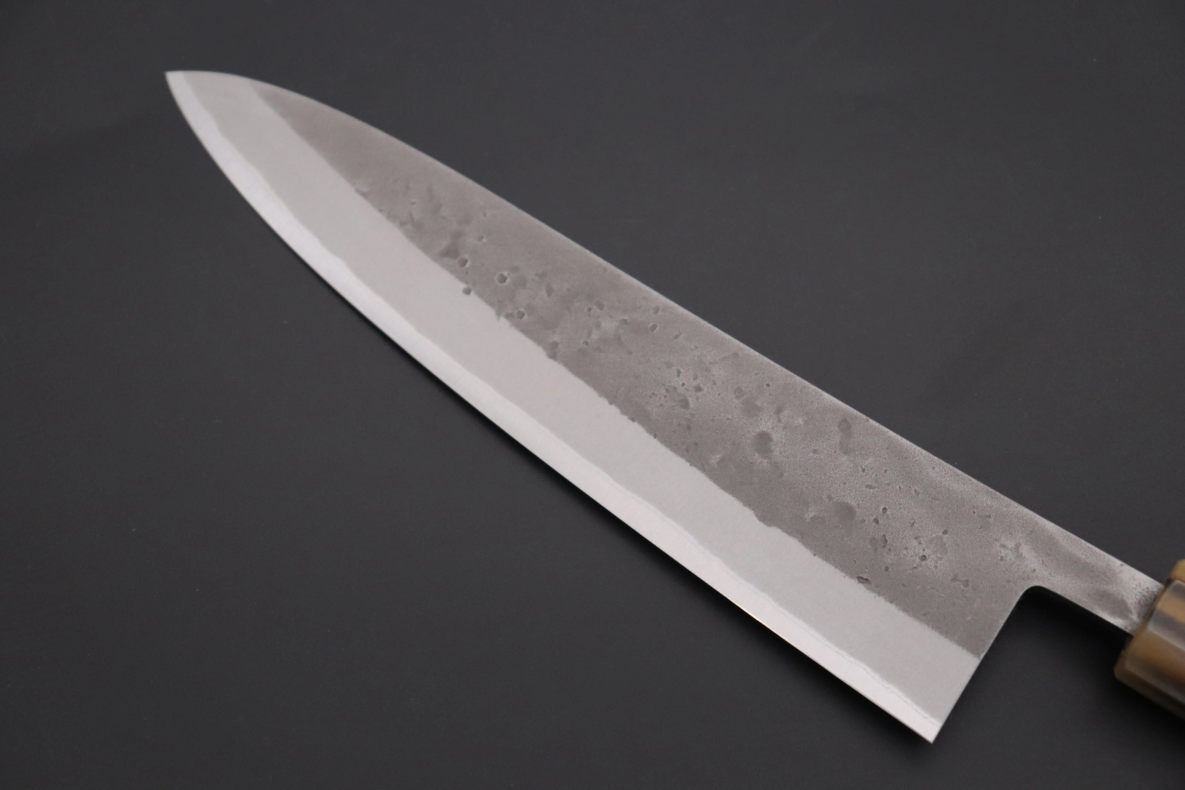 JCK Natures "Super Blue Moon Series" BMS-5E Wa Gyuto 210mm (8.2 inch, Octagonal Ebonywood Handle) - Image 6