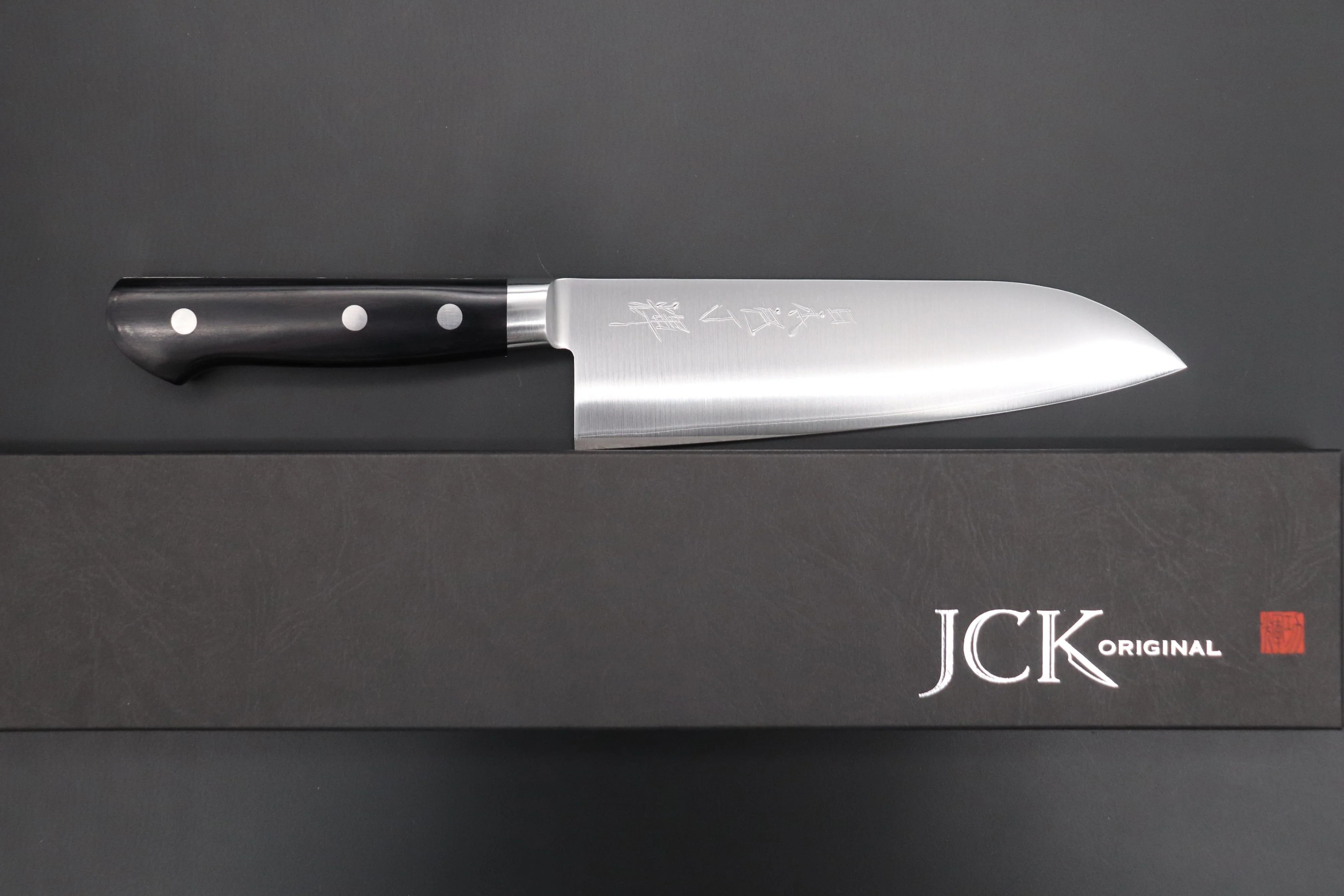 JCK Original Kagayaki Blue Steel No.2 Clad Series KB-2 Santoku 170mm (7 inch) - Image 8