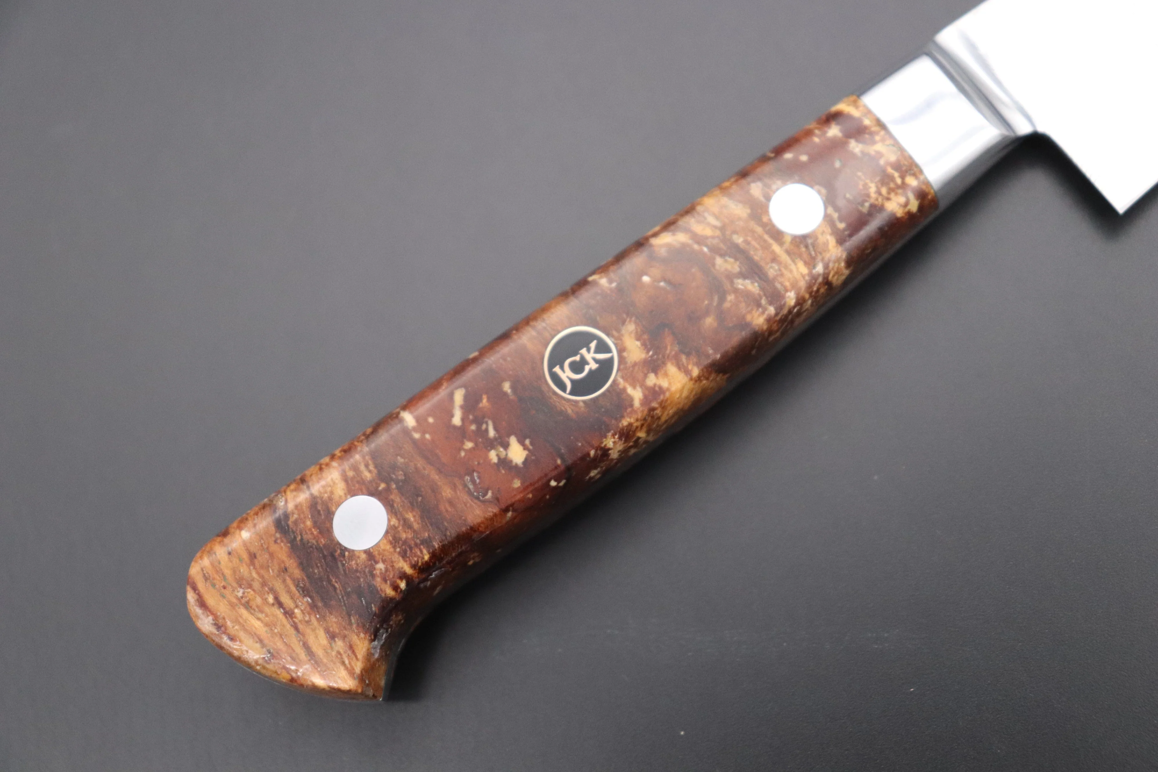 JCK Original Kagayaki Grand Canyon R-2 White & Silver Damascus Series GCYU-20 Kiritsuke Petty 145mm (5.7 Inch) - Image 3