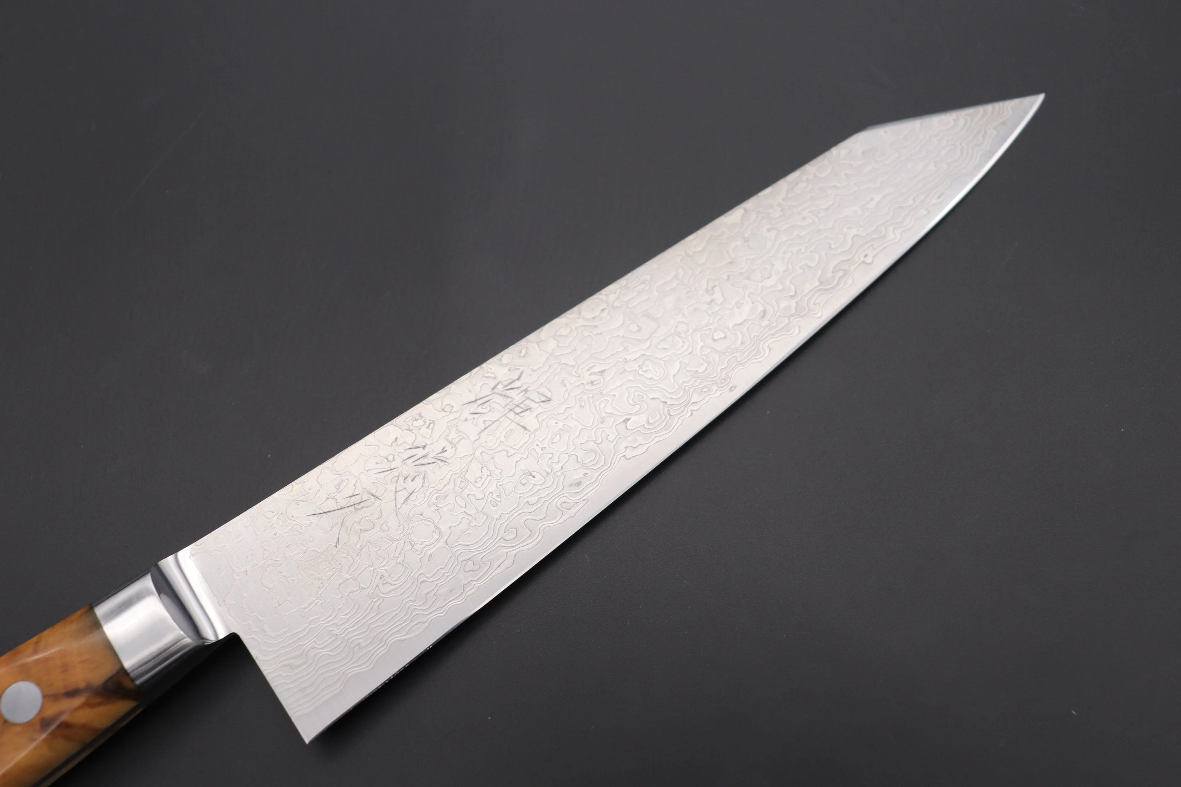 JCK Original Kagayaki Grand Canyon R-2 White & Silver Damascus Series GCYU-34 Kiritsuke Gyuto 200mm (7.8 Inch) - Image 2