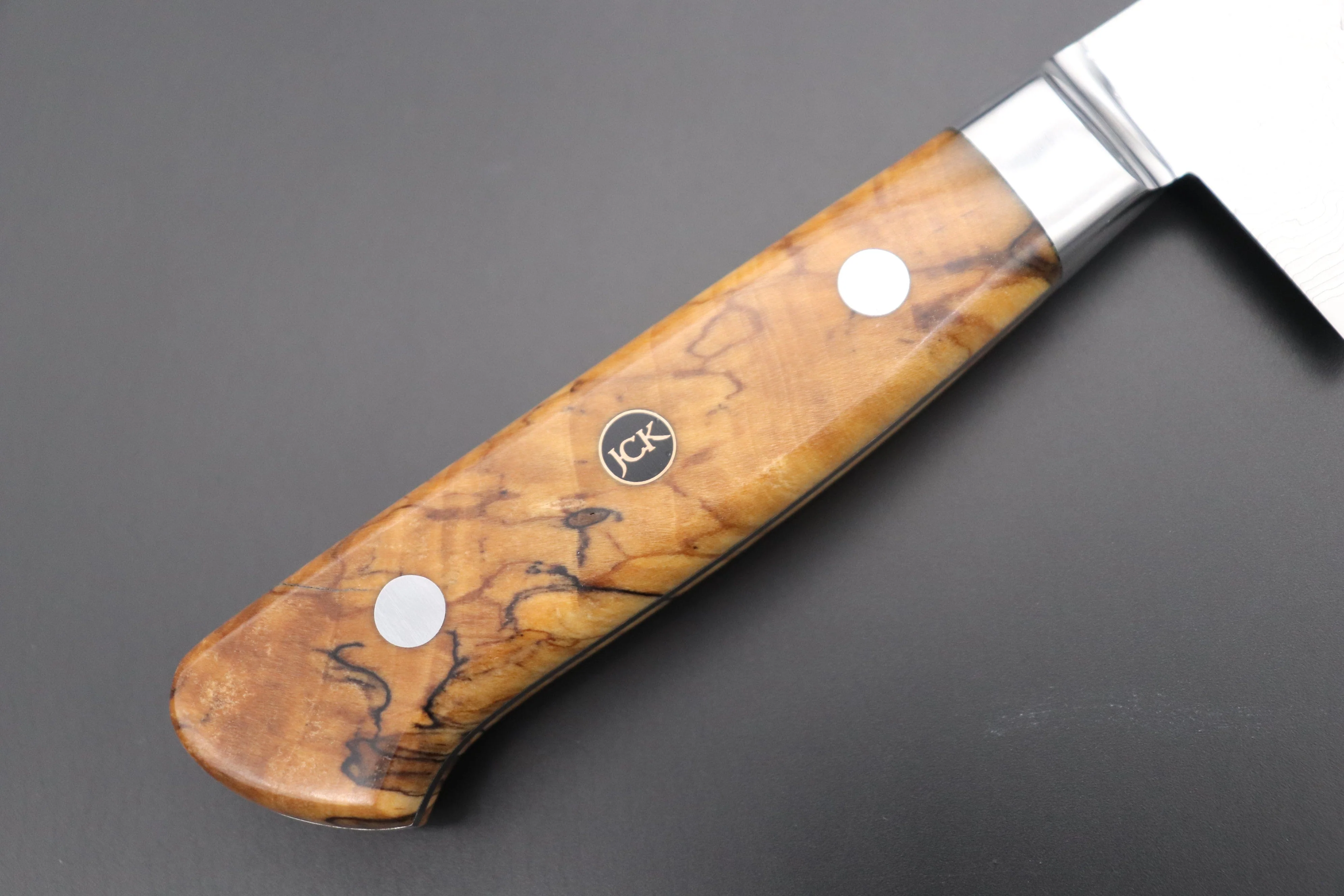JCK Original Kagayaki Grand Canyon R-2 White & Silver Damascus Series GCYU-34 Kiritsuke Gyuto 200mm (7.8 Inch) - Image 3