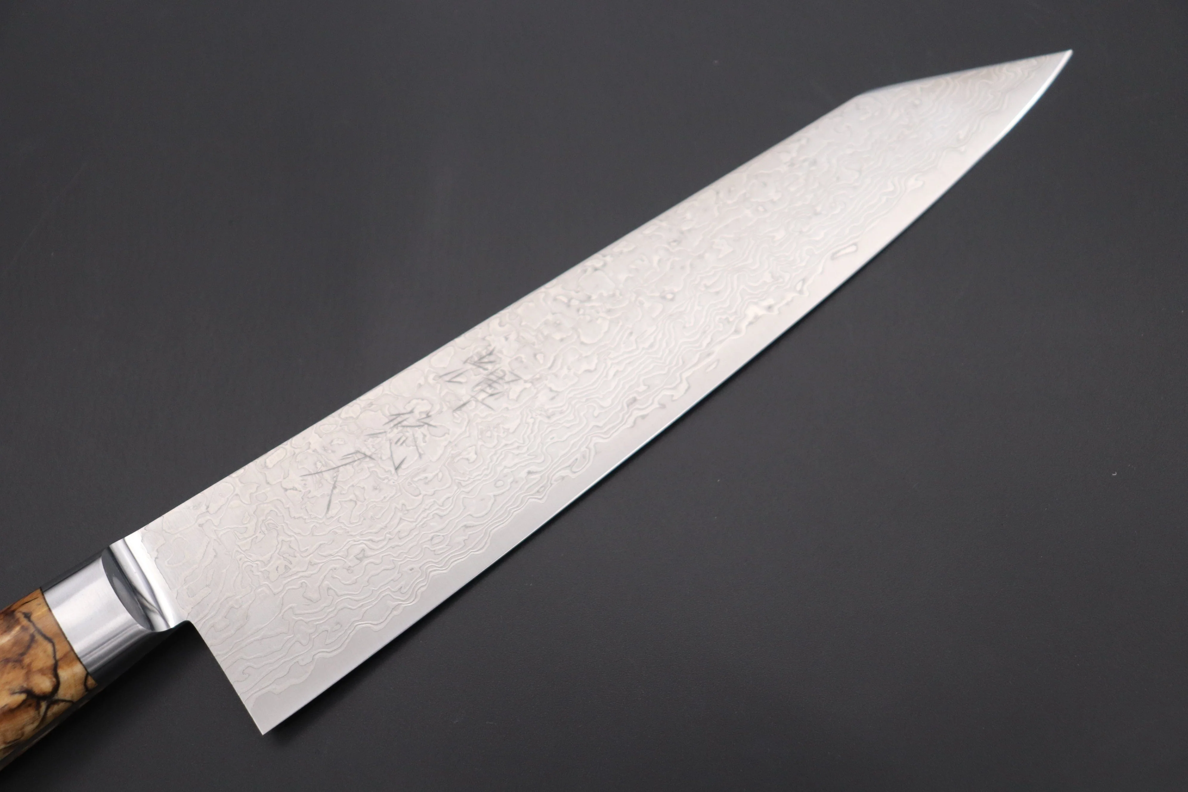 JCK Original Kagayaki Grand Canyon R-2 White & Silver Damascus Series GCYU-35 Kiritsuke Gyuto 200mm (7.8 Inch) - Image 2