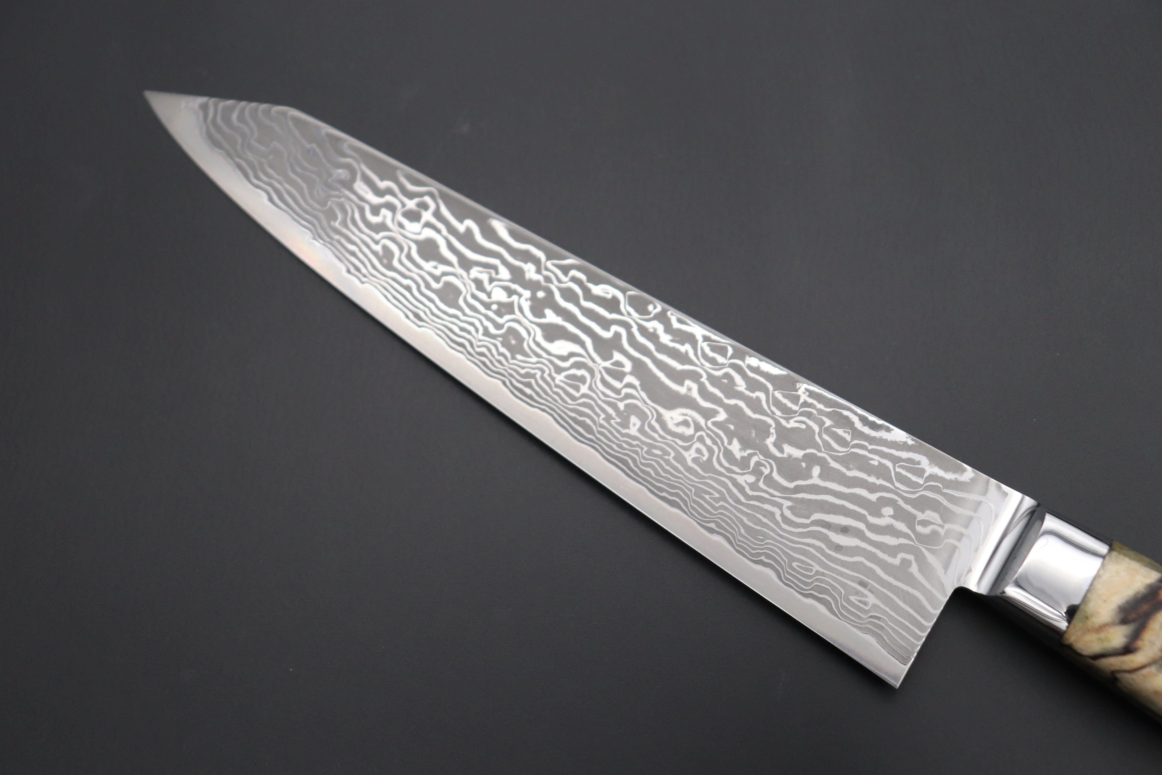JCK Original Kagayaki NOVEL- Limited Edition Custom R-2 Damascus Series KNLTD-83 Kiritsuke-Gyuto 200mm (7.8 inch, Forged Blade) - Image 6