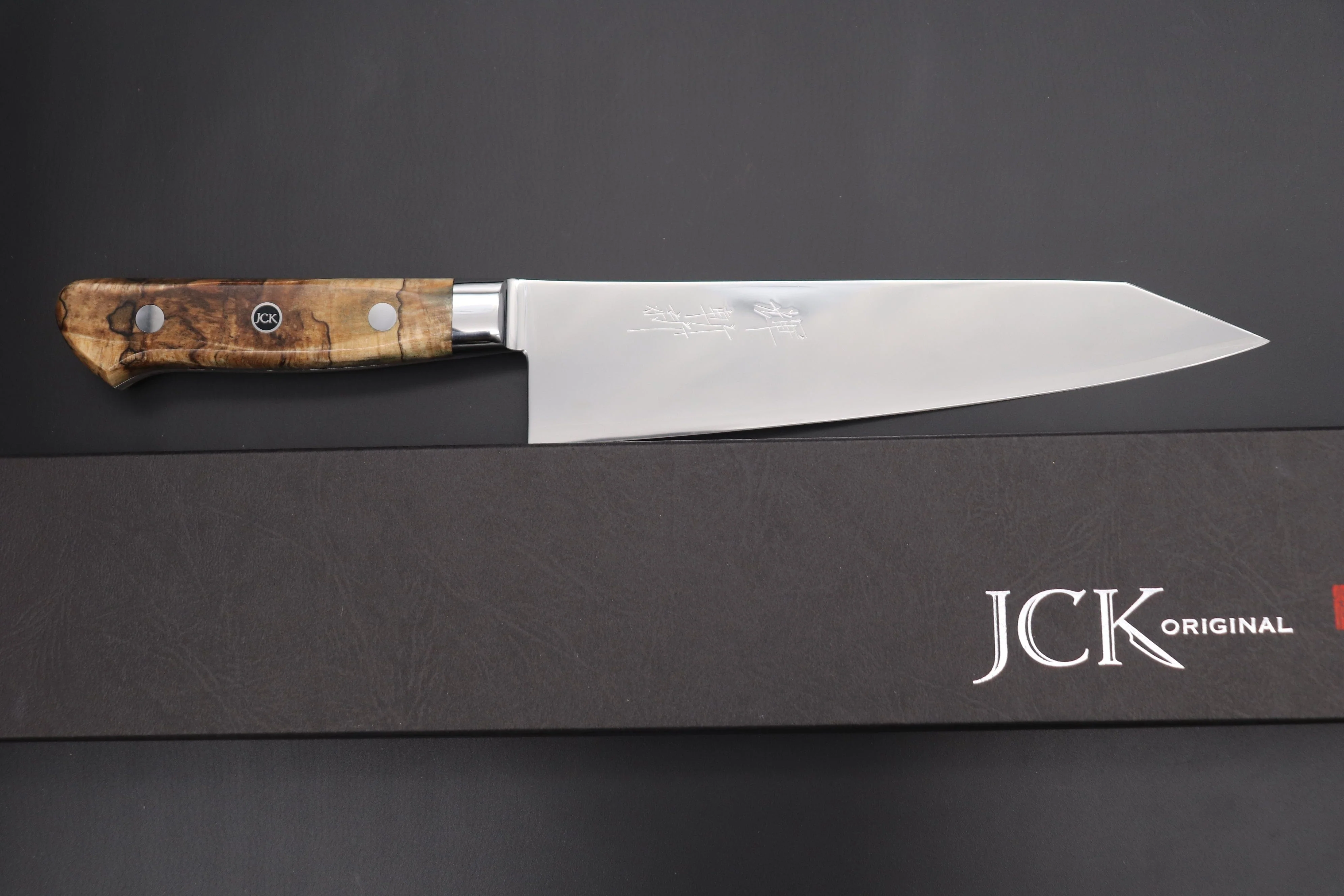 JCK Original Kagayaki NOVEL- Limited Edition Custom R-2 SUNSHINE Series KNLTD-115 Kiritsuke-Gyuto 200mm (7.8 inch) - Image 8