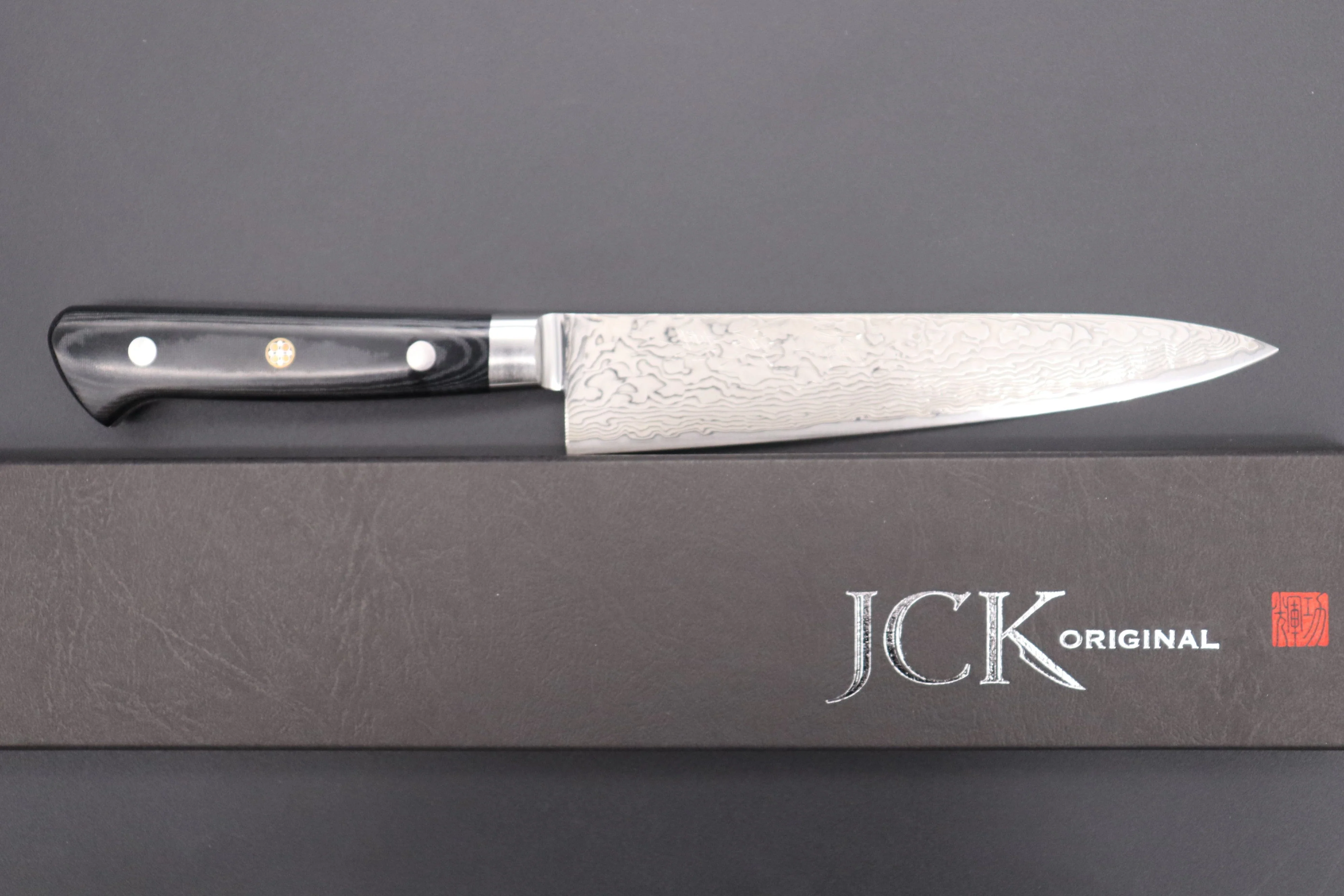 JCK Original Kagayaki R-2 Damascus Series KGR-1 Petty 150mm (5.9 inch, Forged Blade) - Image 9