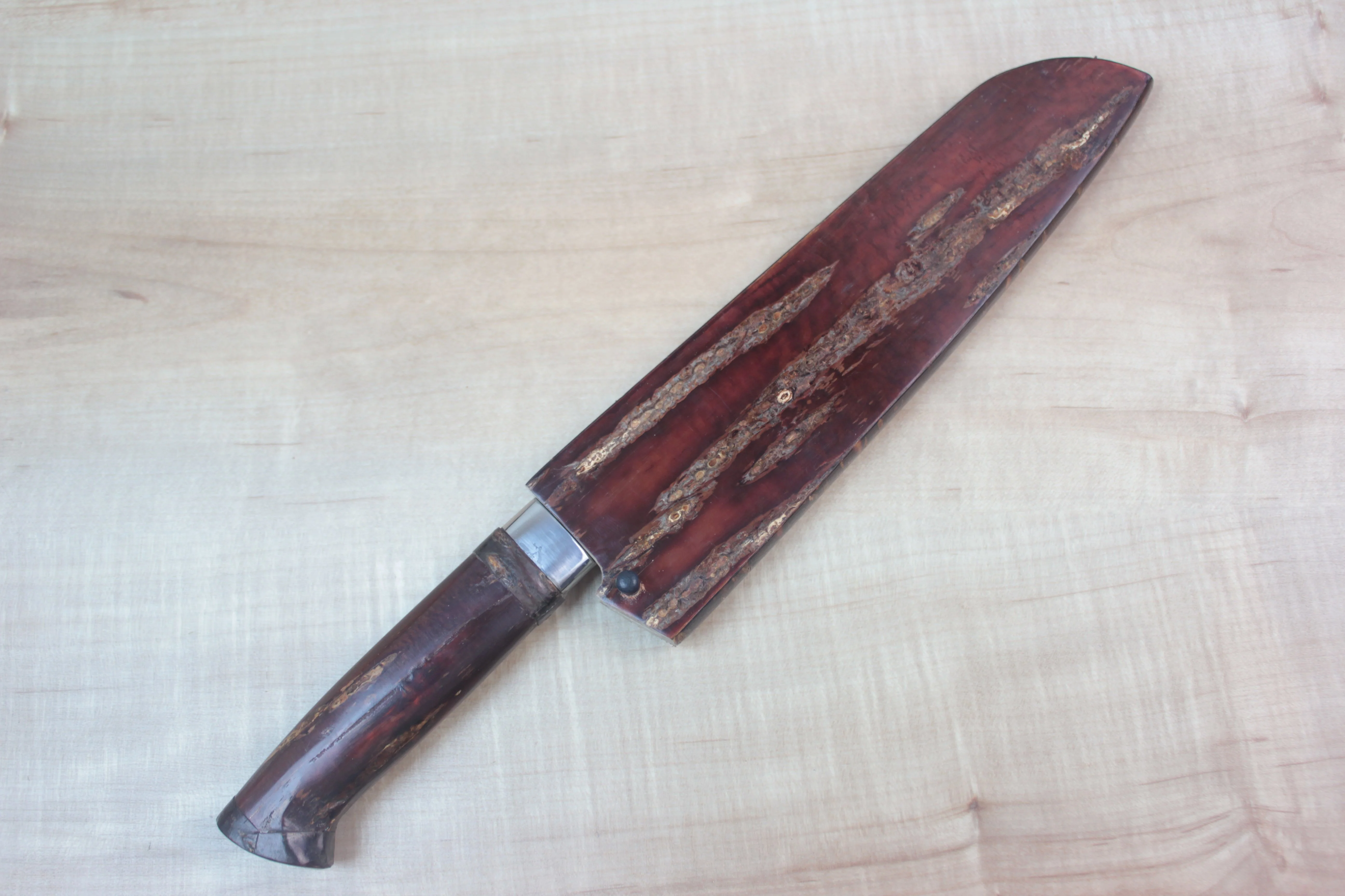 Master Saji Rainbow Damascus Sakura Series Bunka 175mm (6.8 inch) - Image 4