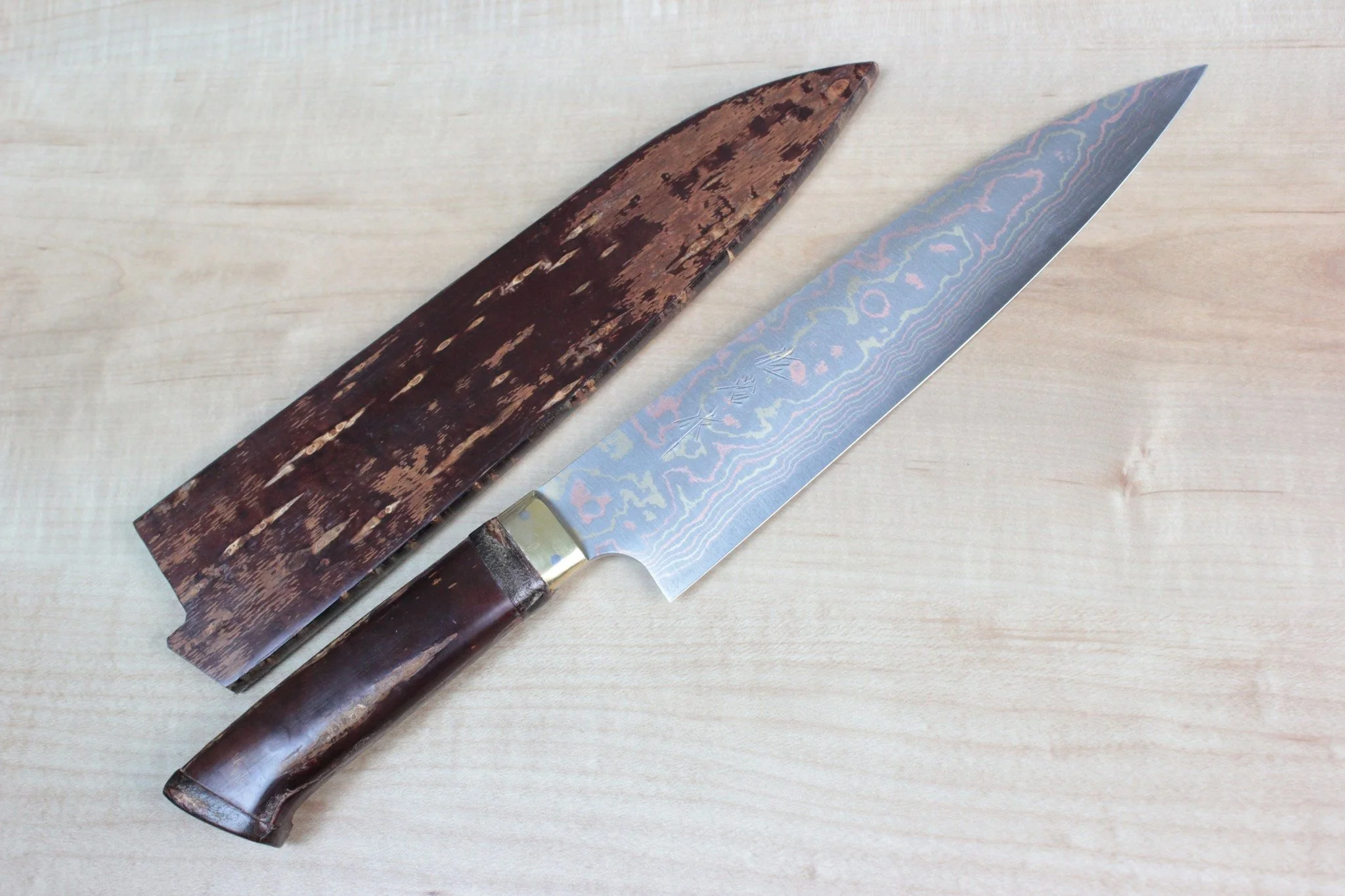 Master Saji Rainbow Damascus Sakura Series Gyuto (210mm and 240mm, 2 Sizes)