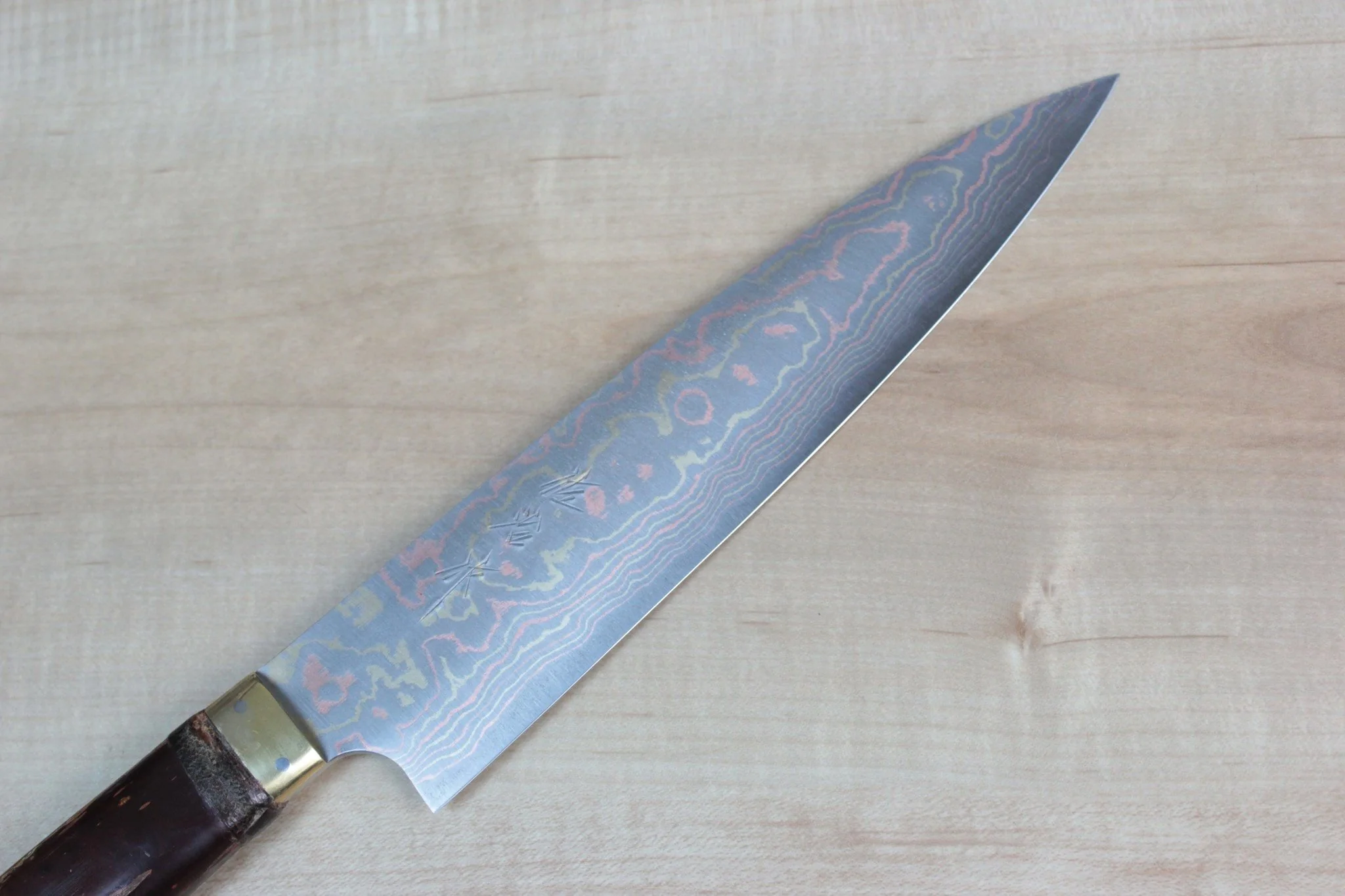 Master Saji Rainbow Damascus Sakura Series Gyuto (210mm and 240mm, 2 Sizes) - Image 2