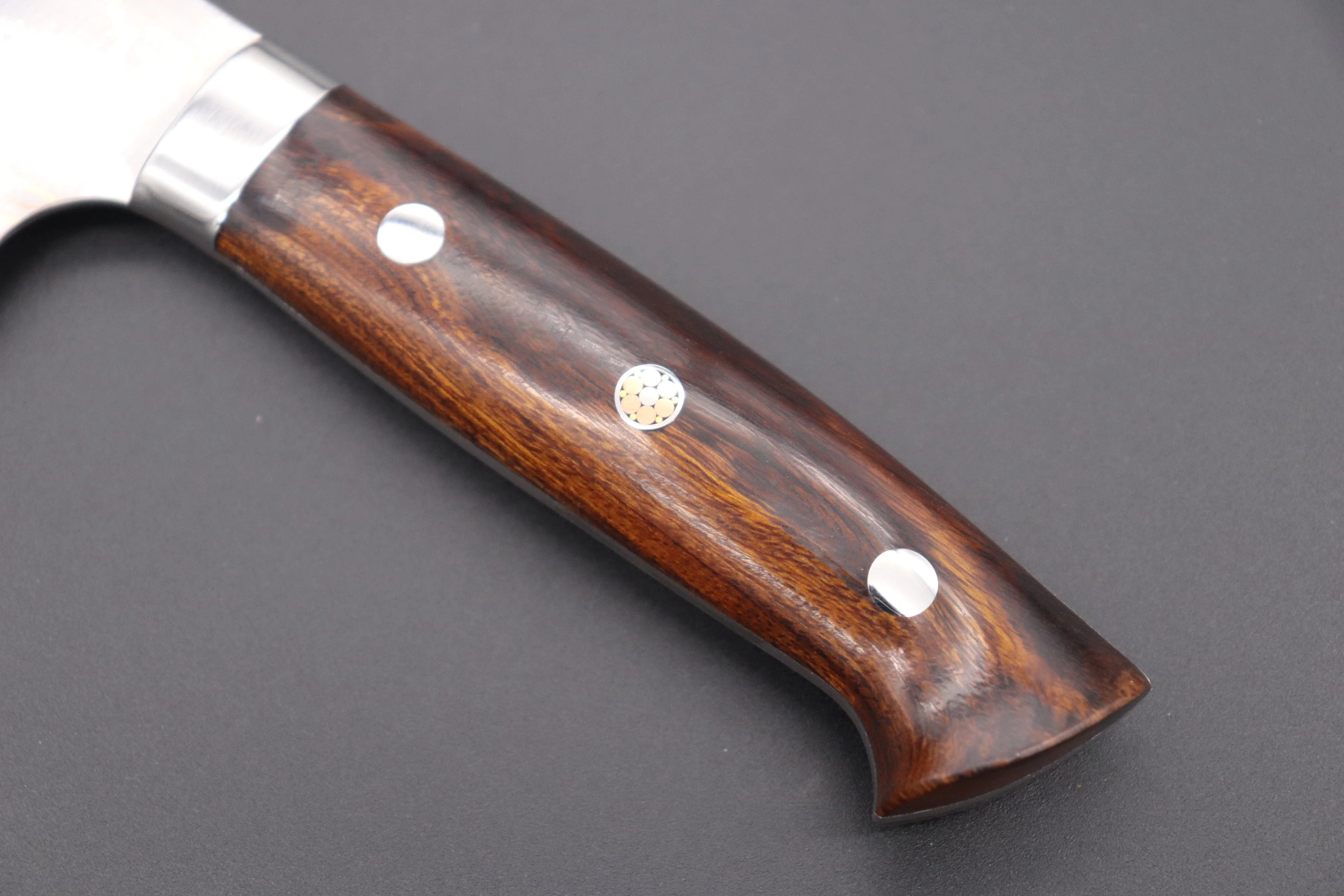 Master Saji Rainbow Damascus Series Bunka 180mm (7 inch, Ironwood Handle) - Image 7