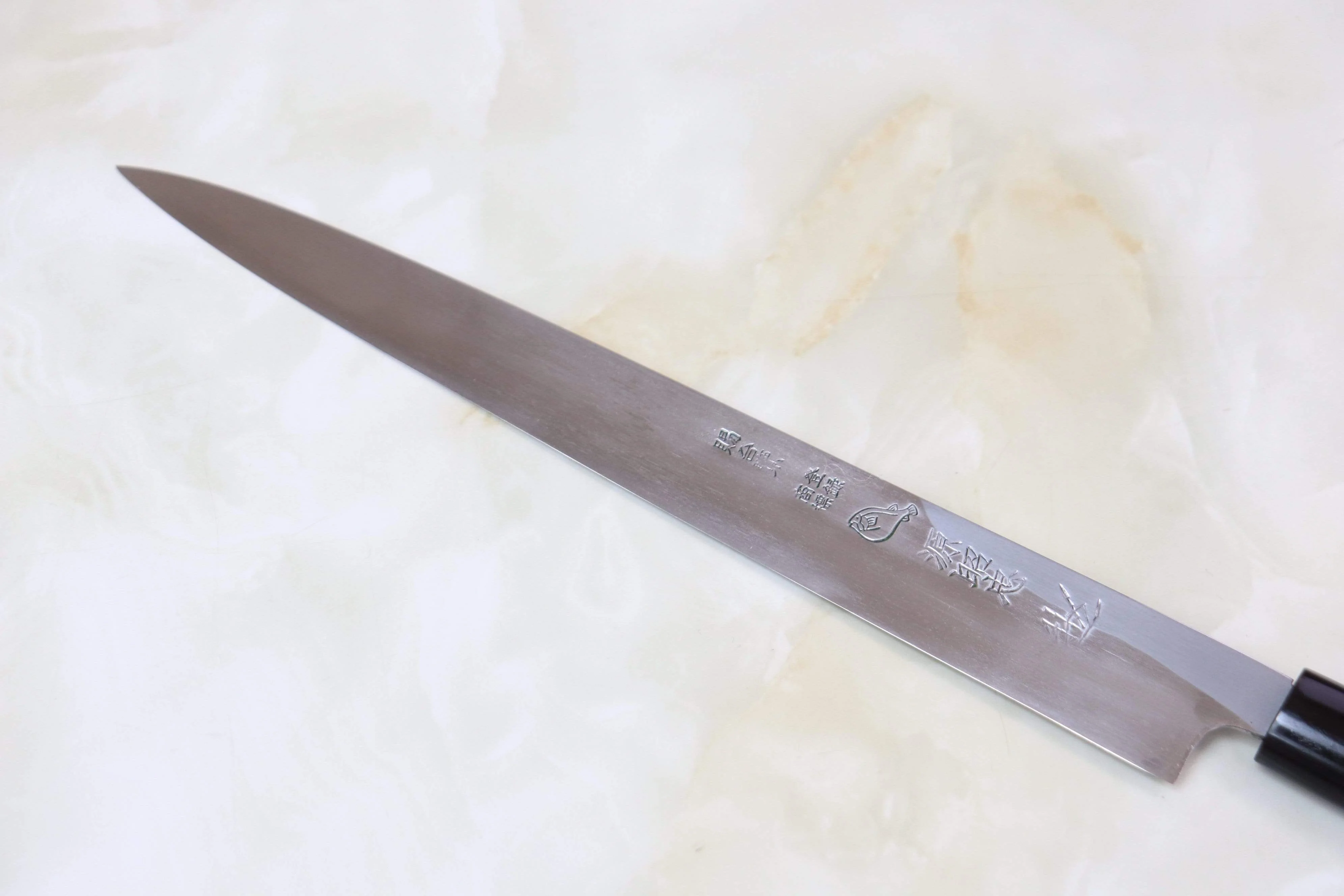 Mizuno Tanrenjo Akitada Ao Hagane DX Series Blue Steel No.1 Special Order Made AHDSO-2 Fuguhiki 240mm (9.4 Inch, Mirror Polished Blade) - Image 5