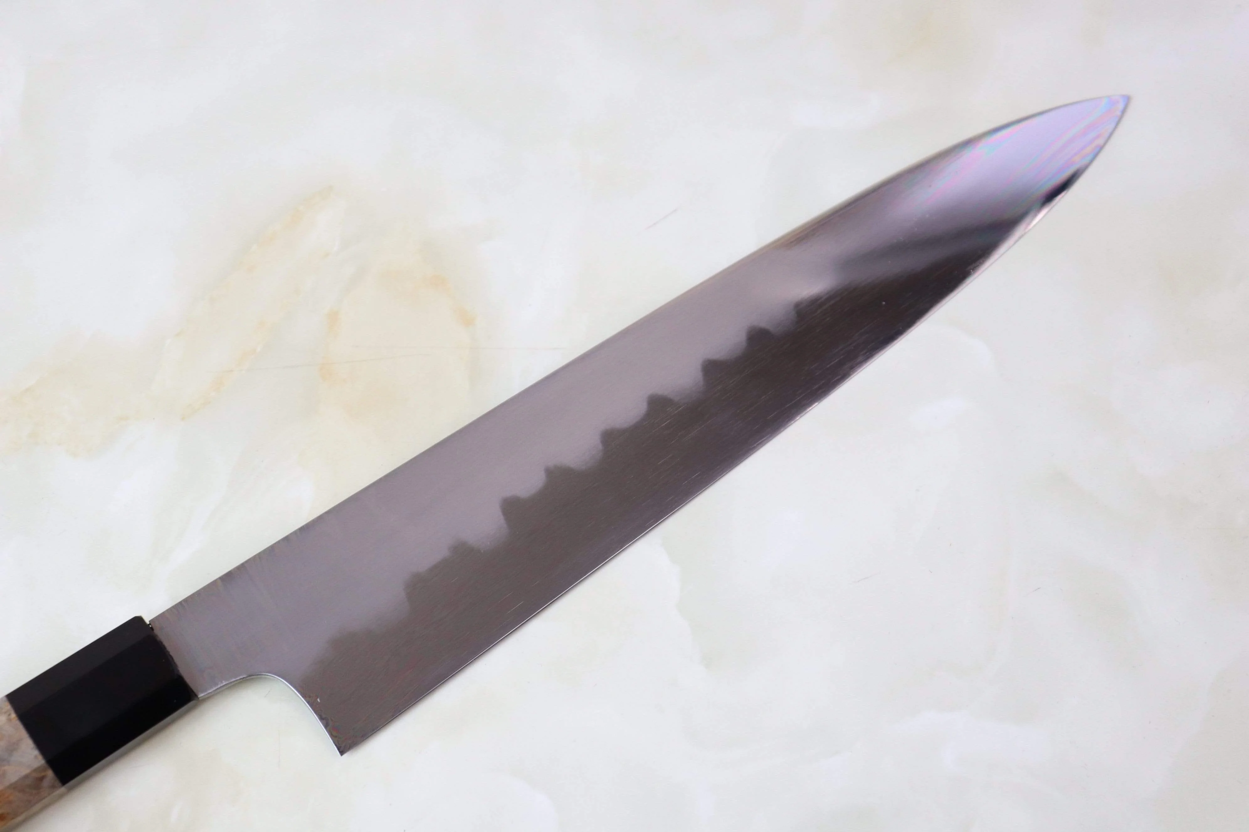 Mizuno Tanrenjo Akitada Honyaki Series - Special Custom Order “尖った Togatta” White Steel Wa-Gyuto (MTHY尖-SP-4) - Image 3