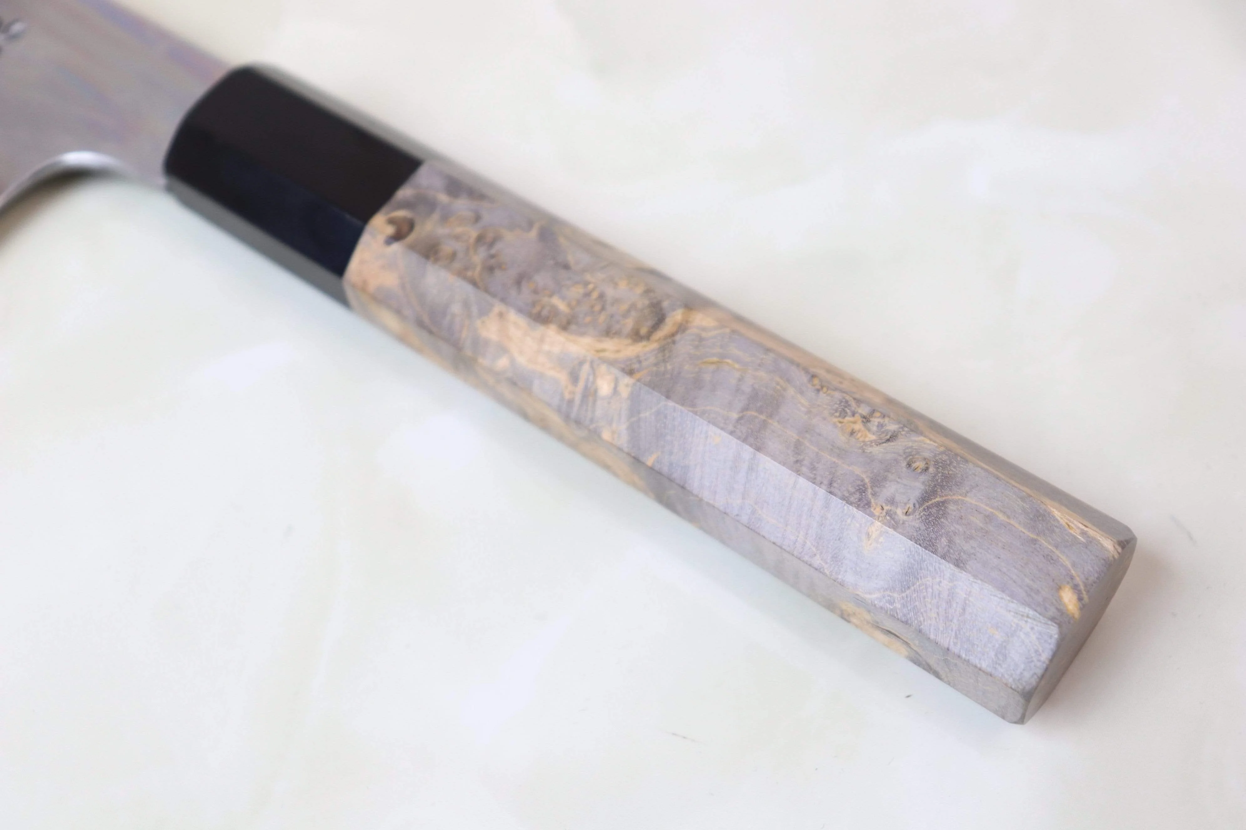 Mizuno Tanrenjo Akitada Honyaki Series - Special Custom Order “尖った Togatta” White Steel Wa-Gyuto (MTHY尖-SP-4) - Image 4