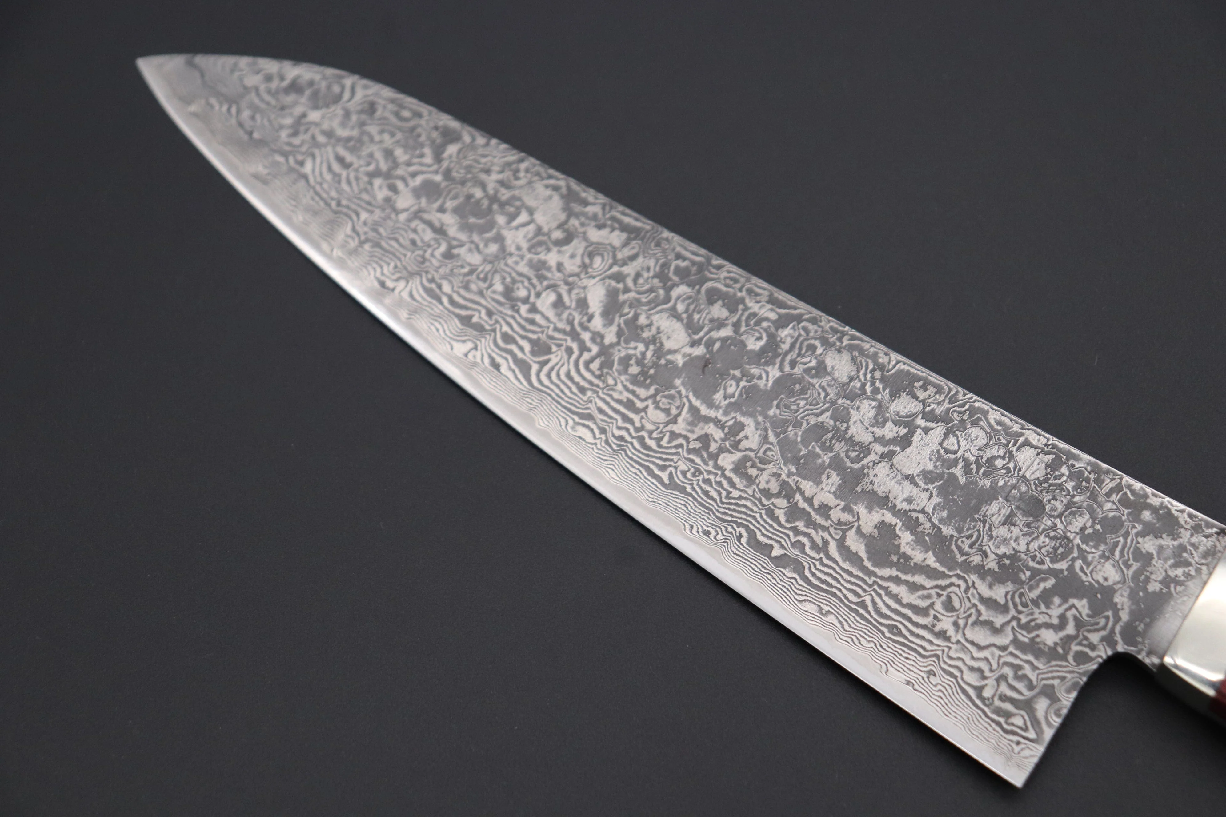 Mr. Itou “Luna Series” R-2 Custom Damascus Gyuto 170mm (6.6 inch) Red Wood-Micarta Handle (IT-140C) - Image 2