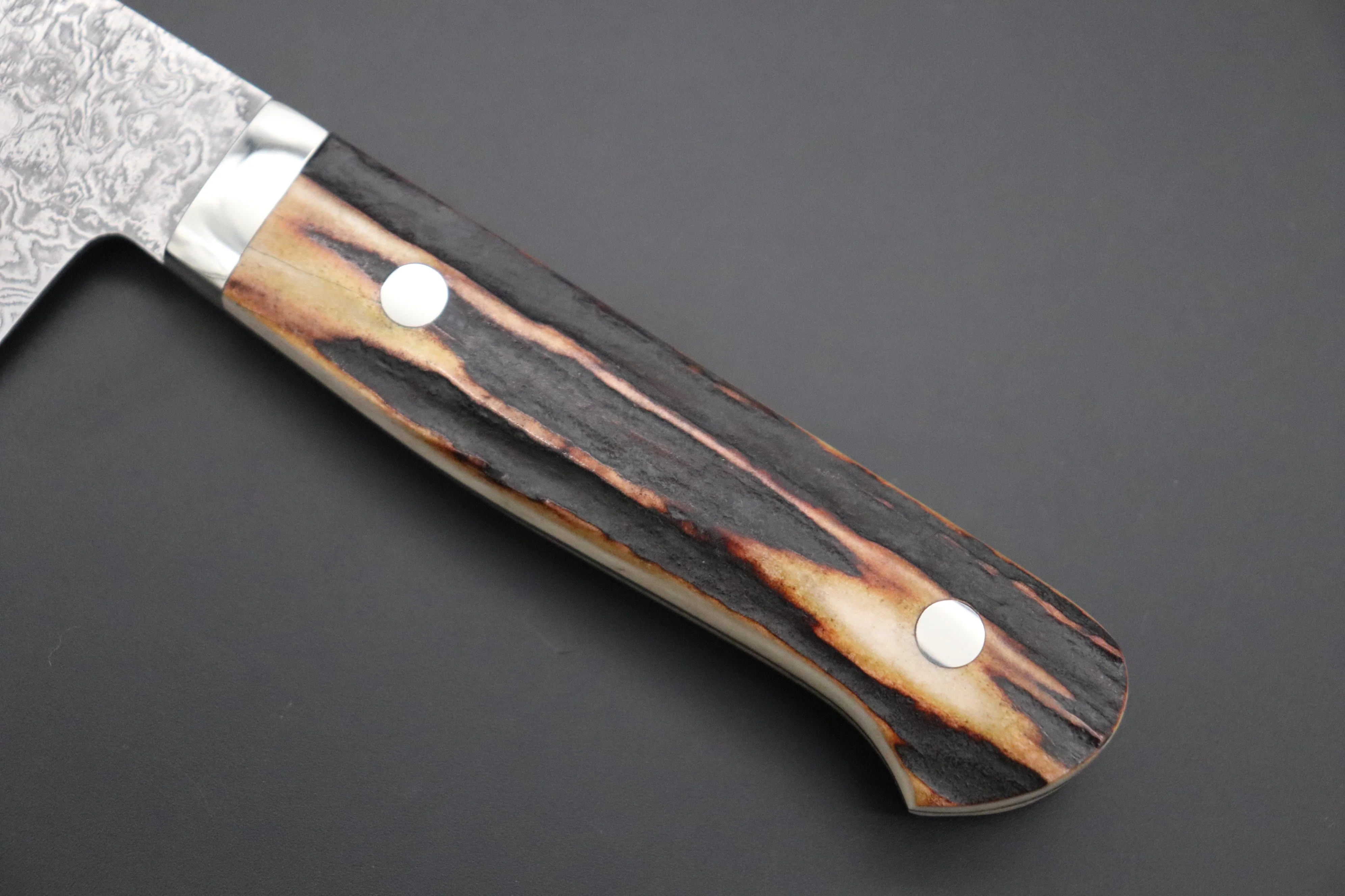 Mr. Itou & Mr. Nagata "Treasure & Pleasure" Limited Edition R-2 Custom Damascus Gyuto 160mm (6.2 inch, "Stag Handle", IT-8) - Image 3