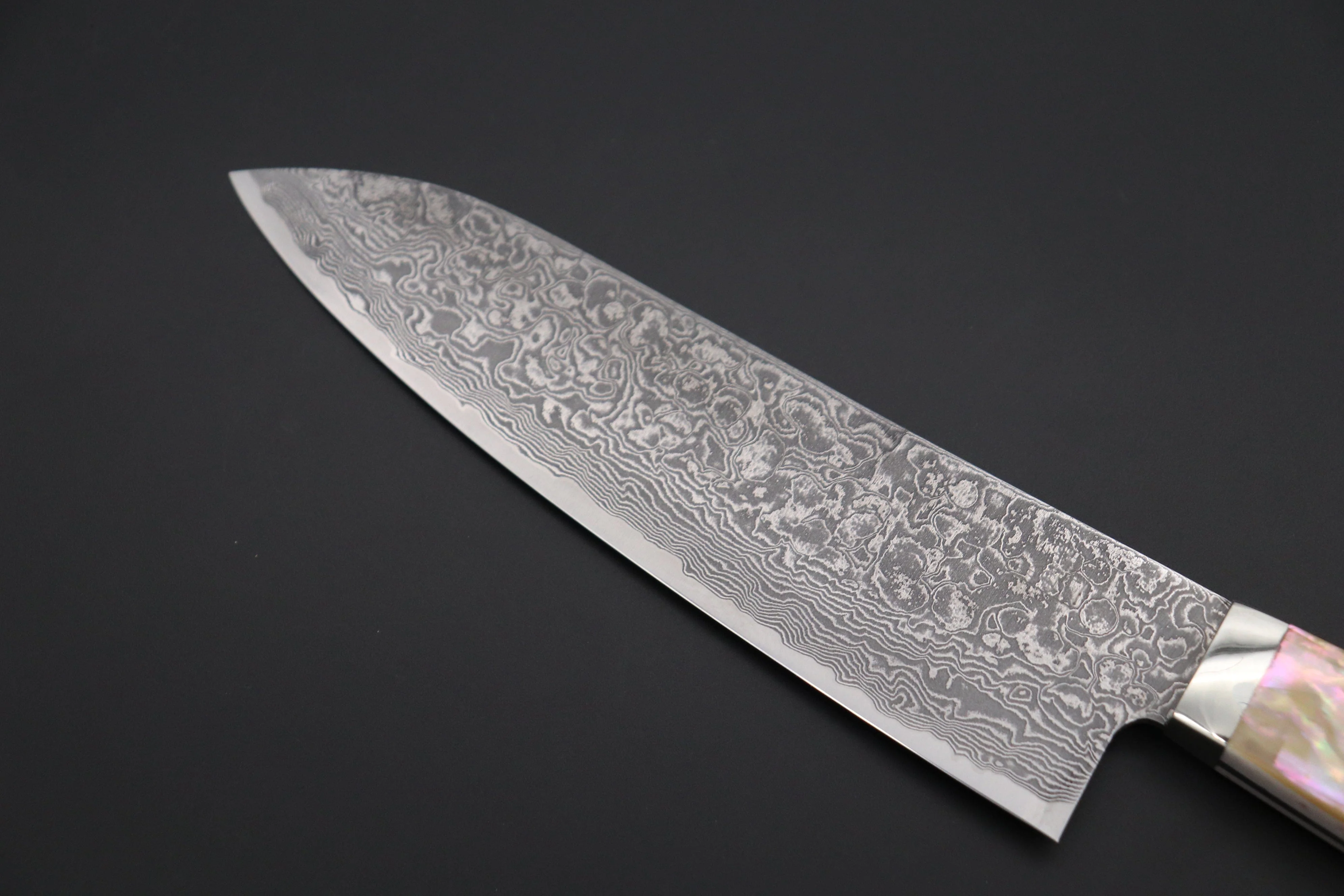 Mr. Itou & Mr. Nagata "Treasure & Pleasure" Limited Edition R-2 Custom Damascus Gyuto 160mm (6.2 inch, "White Abalone Handle", IT-12) - Image 2