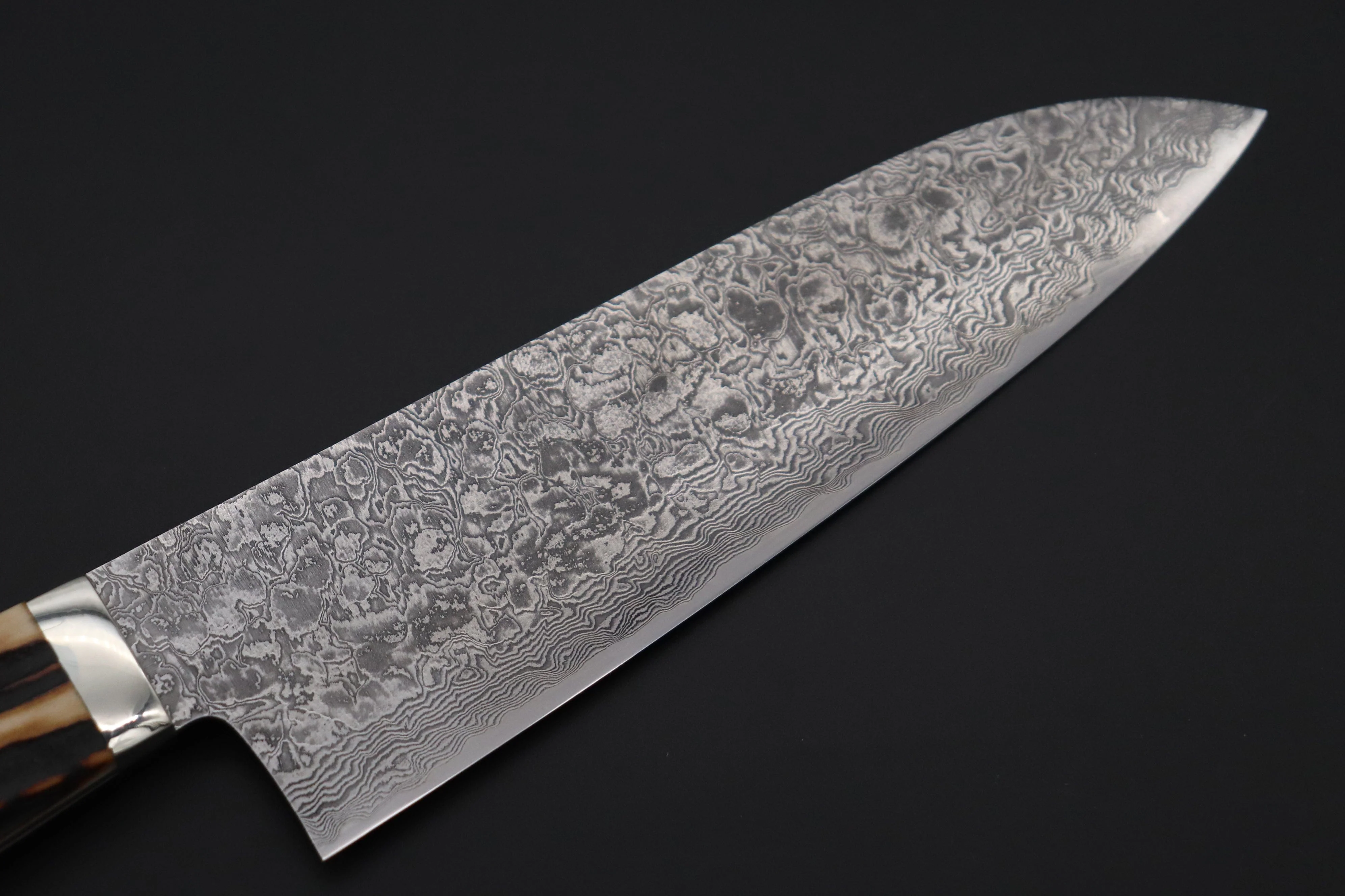 Mr. Itou & Mr. Nagata "Treasure & Pleasure" Limited Edition R-2 Custom Damascus Gyuto 165mm (6.8 inch,  "Stag Handle",  IT-7) - Image 6