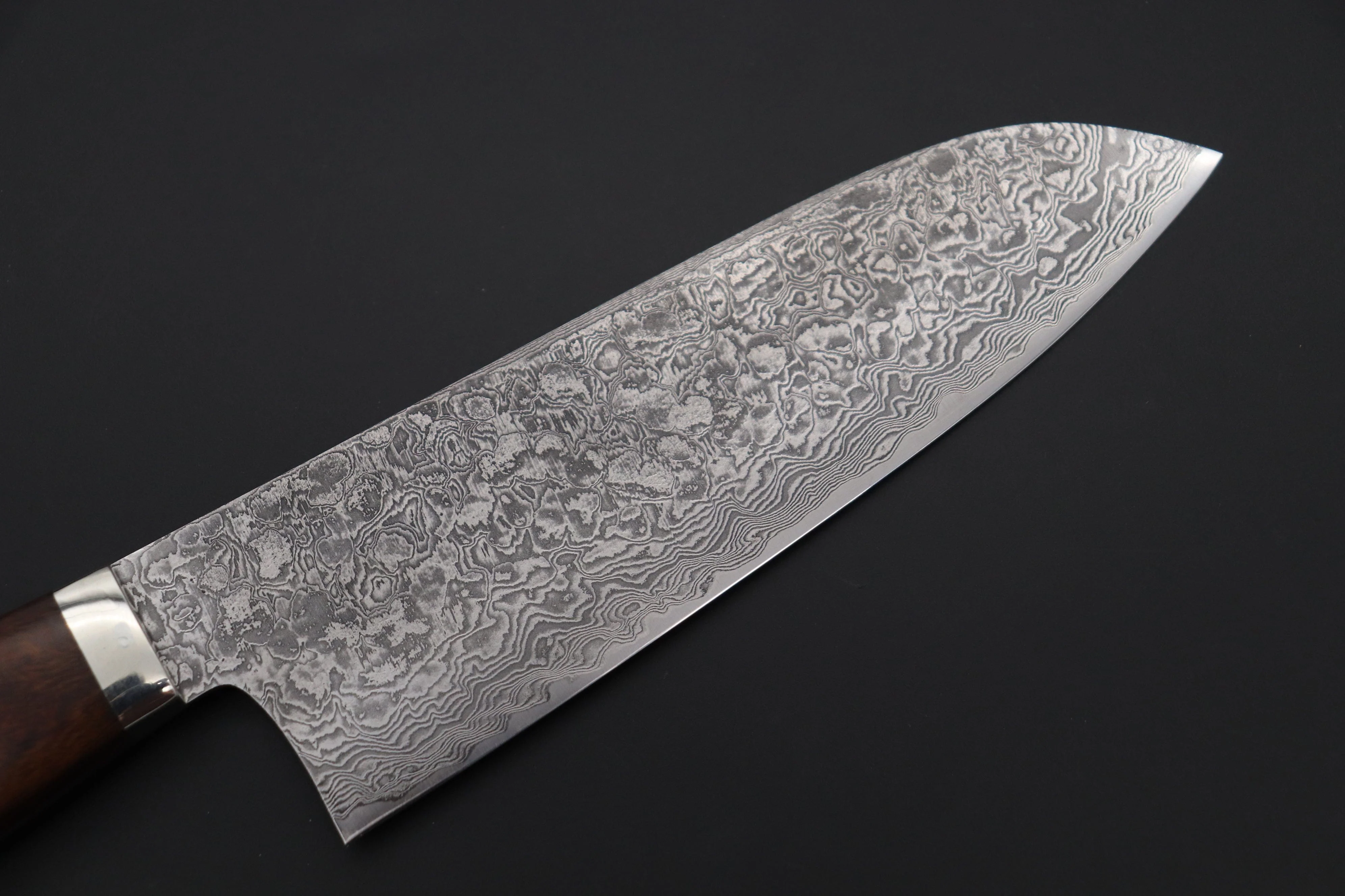 Mr. Itou & Mr. Nagata "Treasure & Pleasure" Limited Edition R-2 Custom Damascus Santoku 158mm (6.2 inch, "Desert Ironwood Handle", IT-5) - Image 6