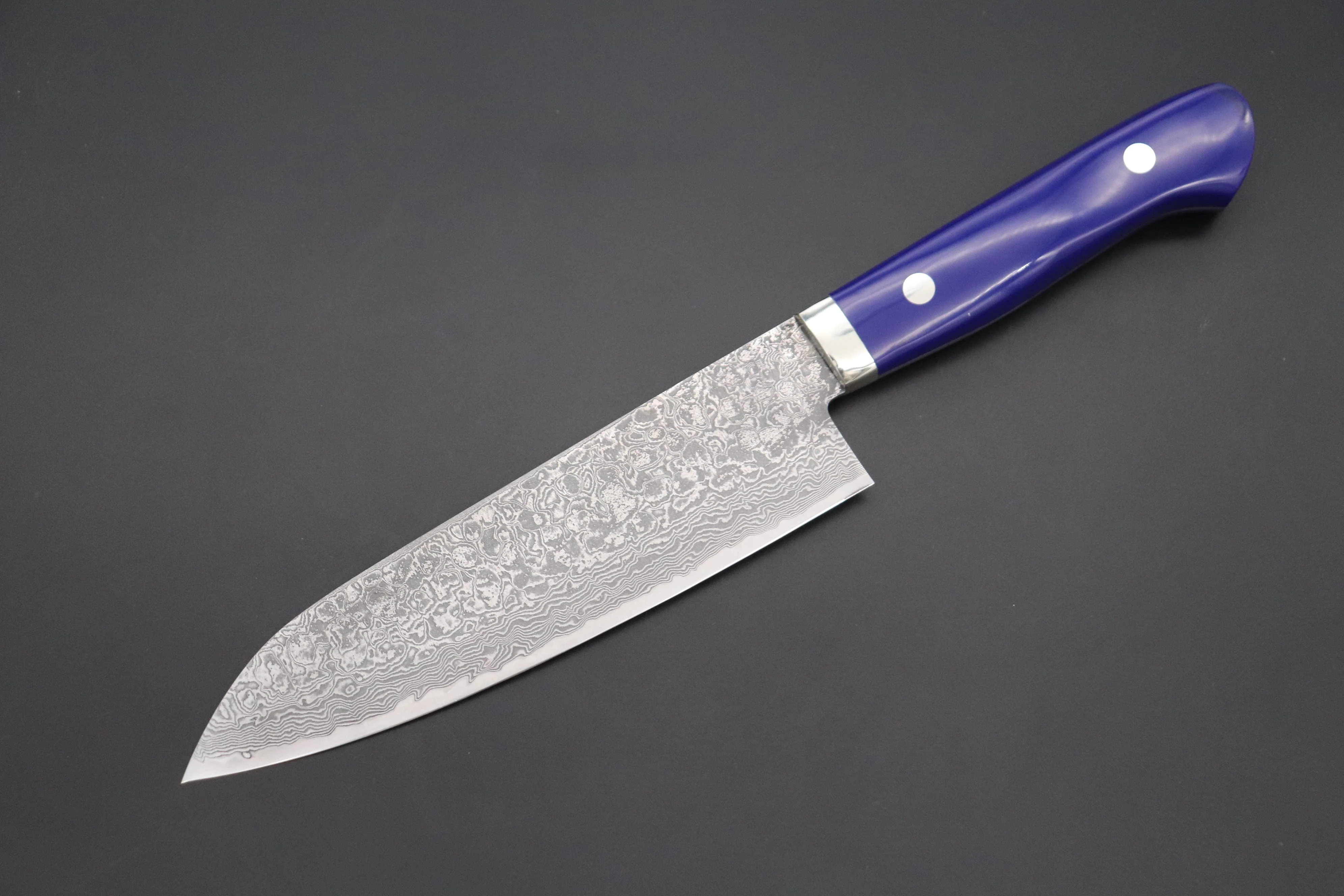 Mr. Itou R-2 Custom Damascus Gyuto 160mm (6.2 Inch) "Lapis Lazuri Gem-Composite Stone Handle"(IT-239)