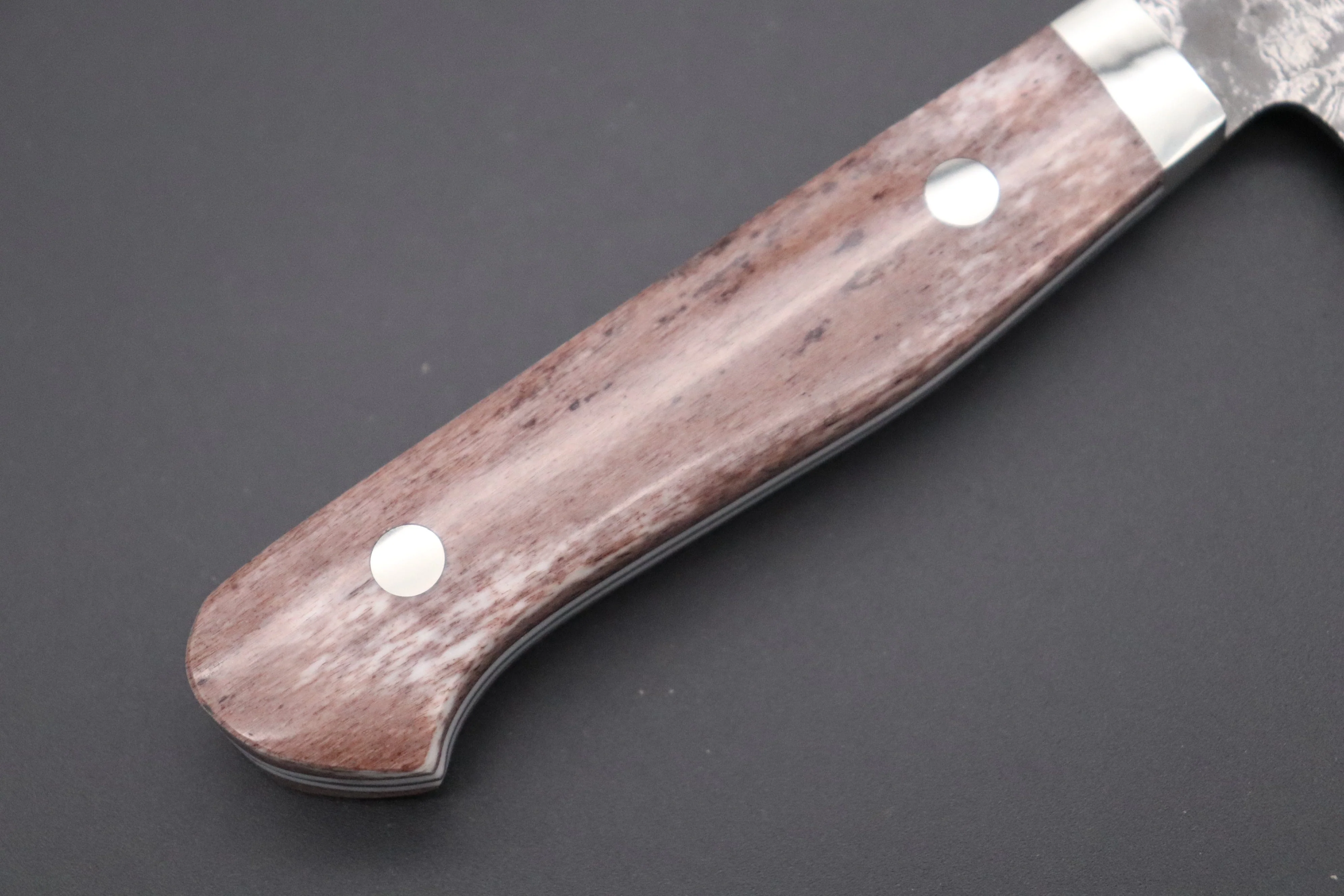 Mr. Itou R-2 Custom Damascus Gyuto 165mm (Brown Color Camel Bone Handle)(IT-138) - Image 6