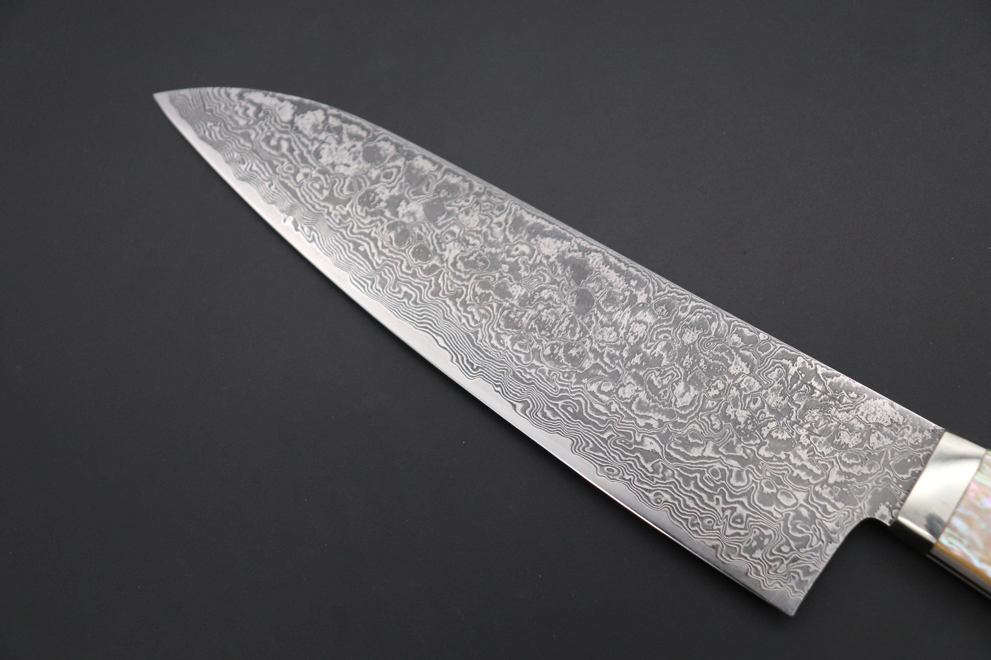 Mr. Itou R-2 Custom Damascus Gyuto 170mm (6.6 inch) "White Abalone Handle" (IT-233) - Image 2