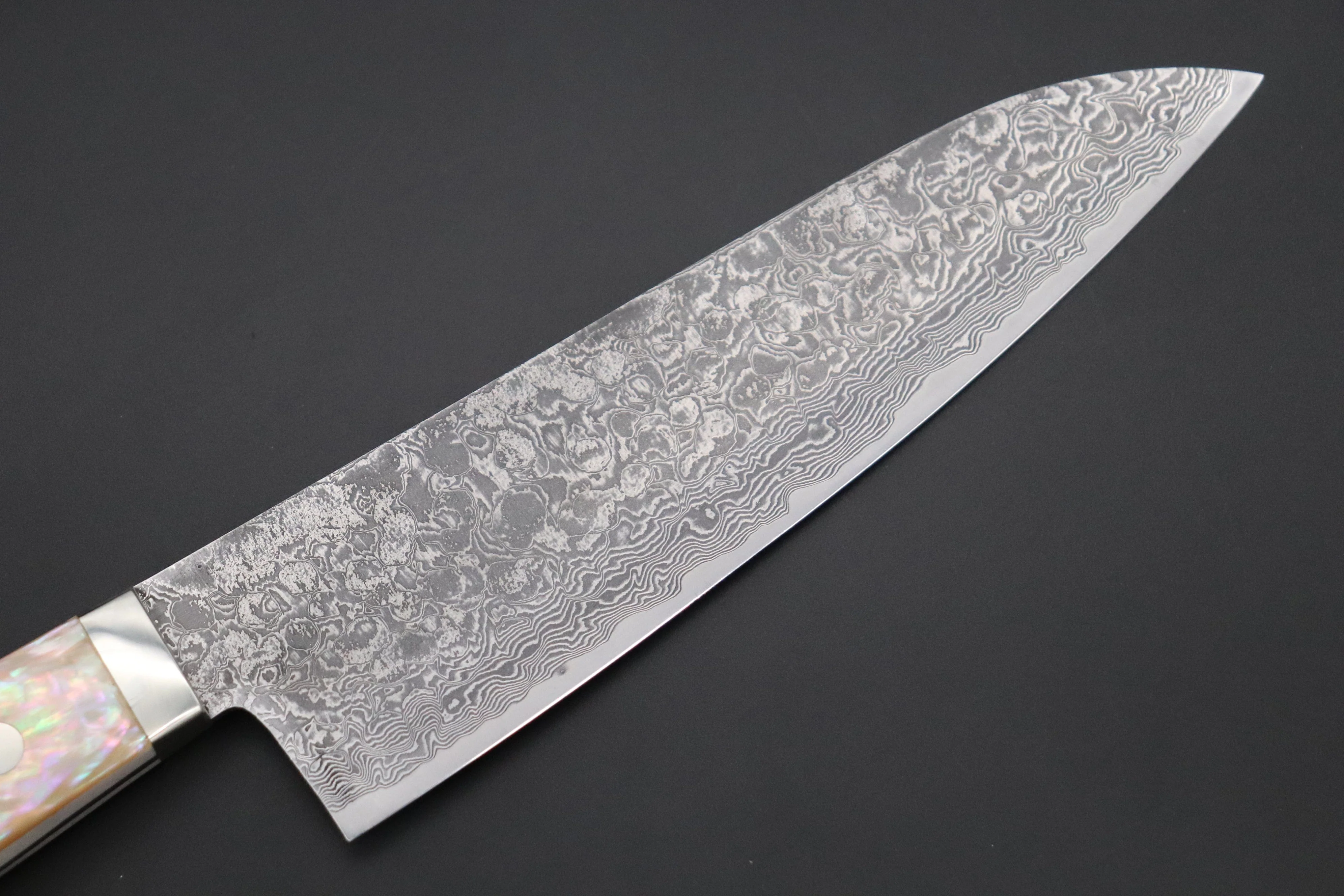 Mr. Itou R-2 Custom Damascus Gyuto 170mm (6.6 inch) "White Abalone Handle" (IT-233) - Image 6