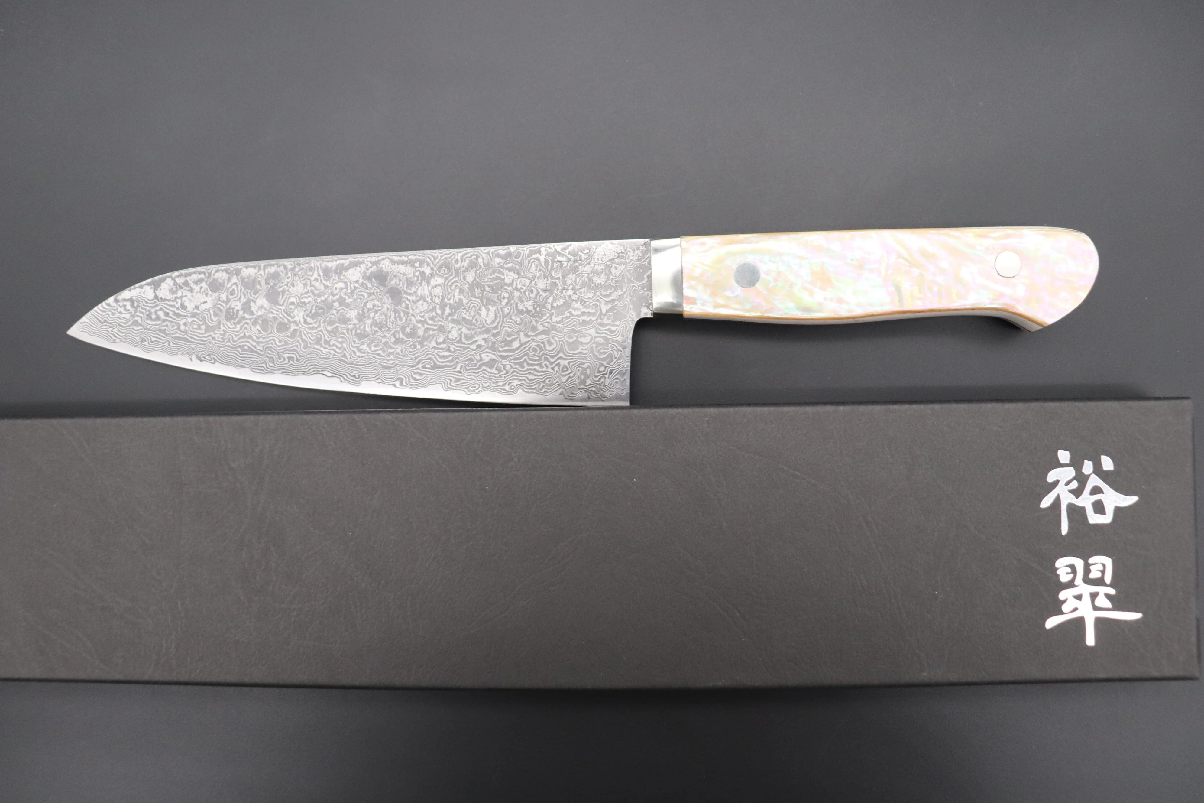 Mr. Itou R-2 Custom Damascus Gyuto 170mm (6.6 inch) "White Abalone Handle" (IT-233) - Image 8