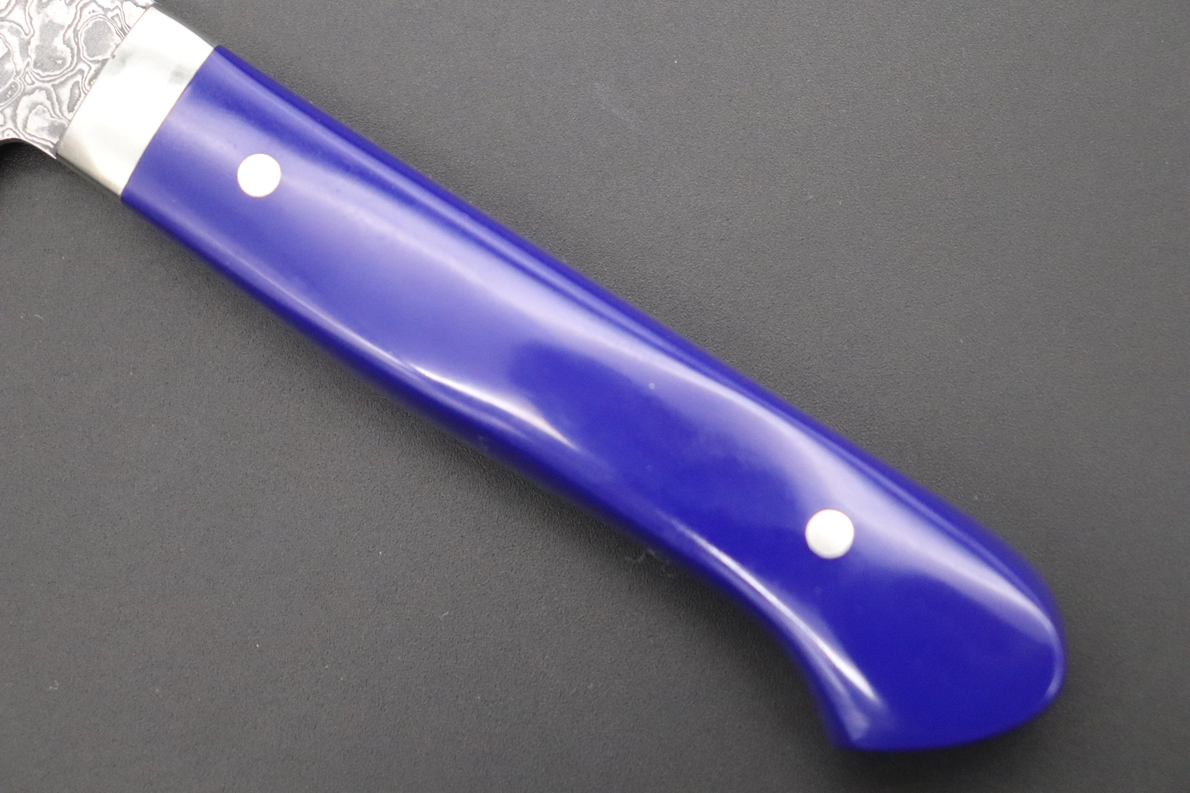 Mr. Itou R-2 Custom Damascus Petty 135mm (5.3 inch, Lapis Lazuri Gem-Composite Stone Handle, IT-217) - Image 3