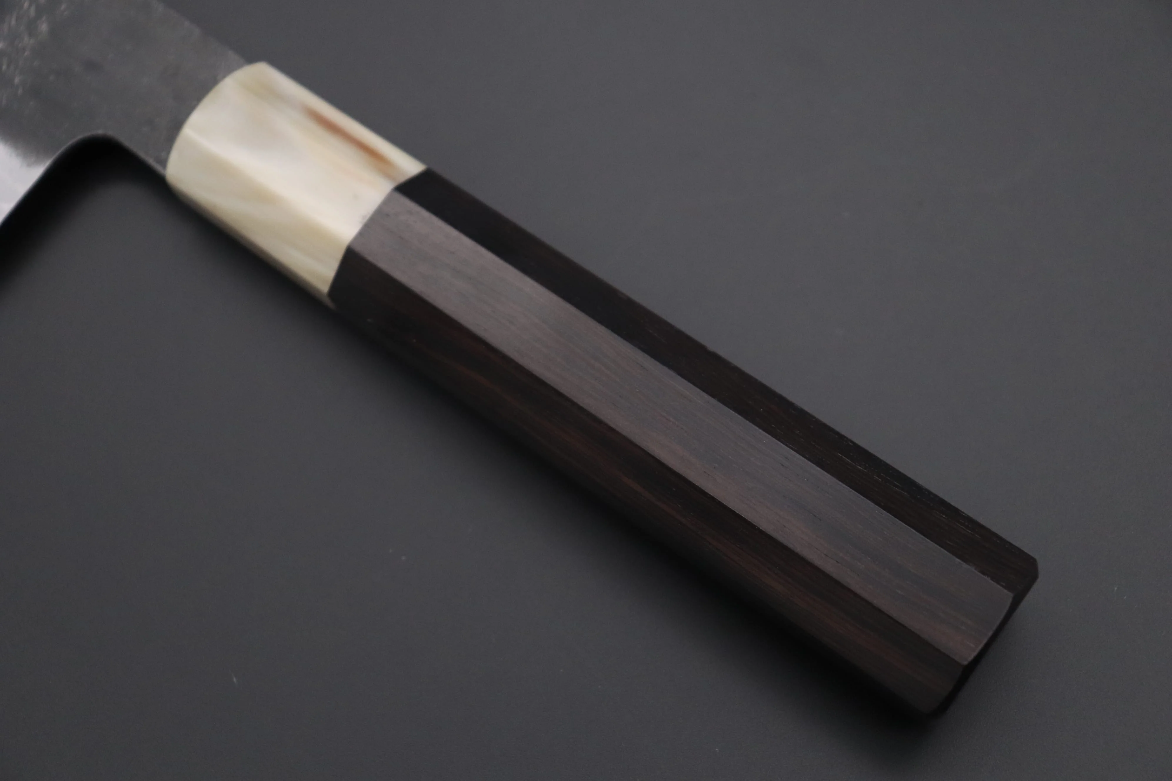 Mutsumi Hinoura White Steel No.1 Kurouchi Damascus Series "White Storm" MWS-3 Wa Santoku 170mm (6.6 Inch) - Image 7