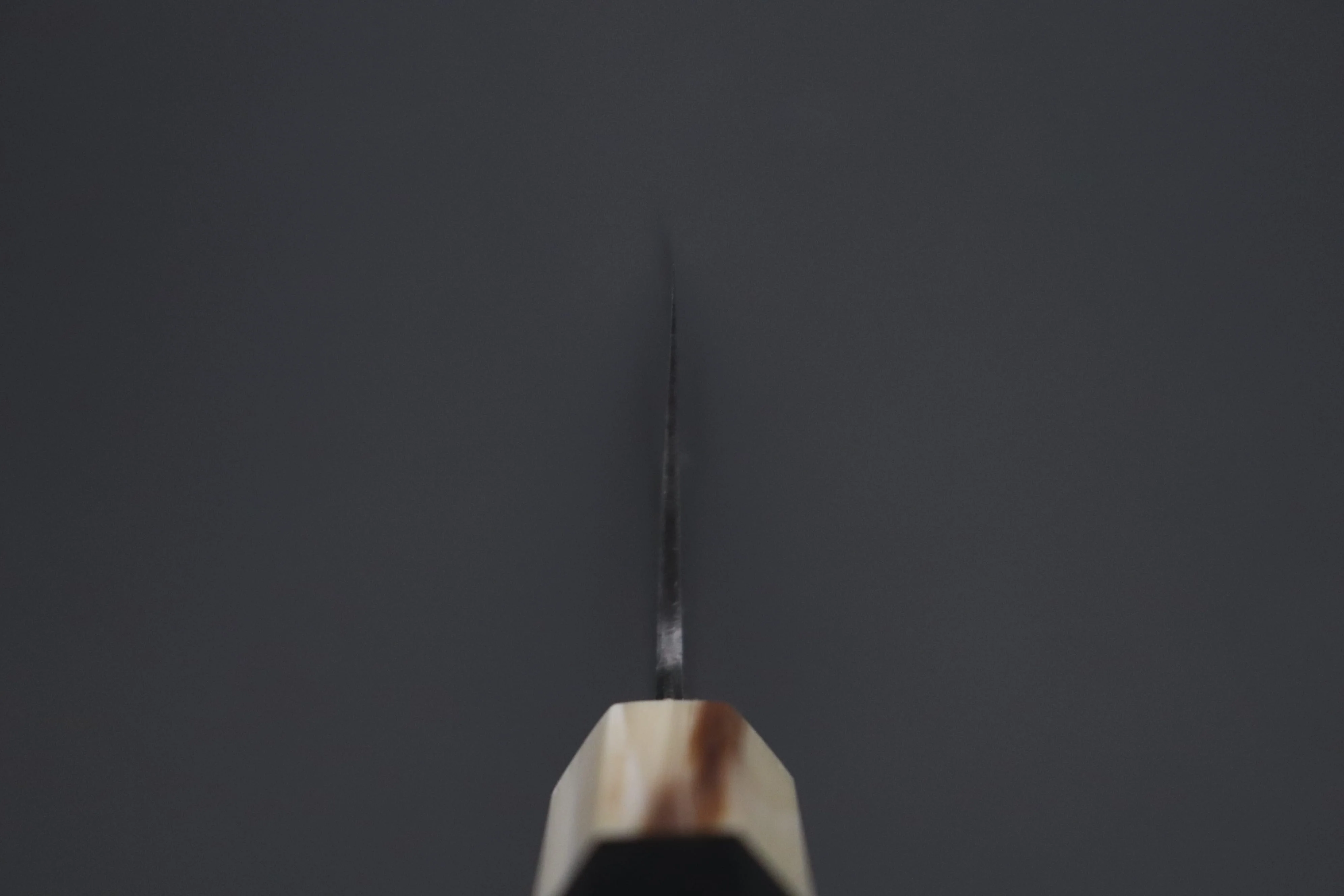 Mutsumi Hinoura White Steel No.1 Kurouchi Damascus Series "White Storm" MWS-6 Wa Gyuto 210mm (8.2 Inch) - Image 4