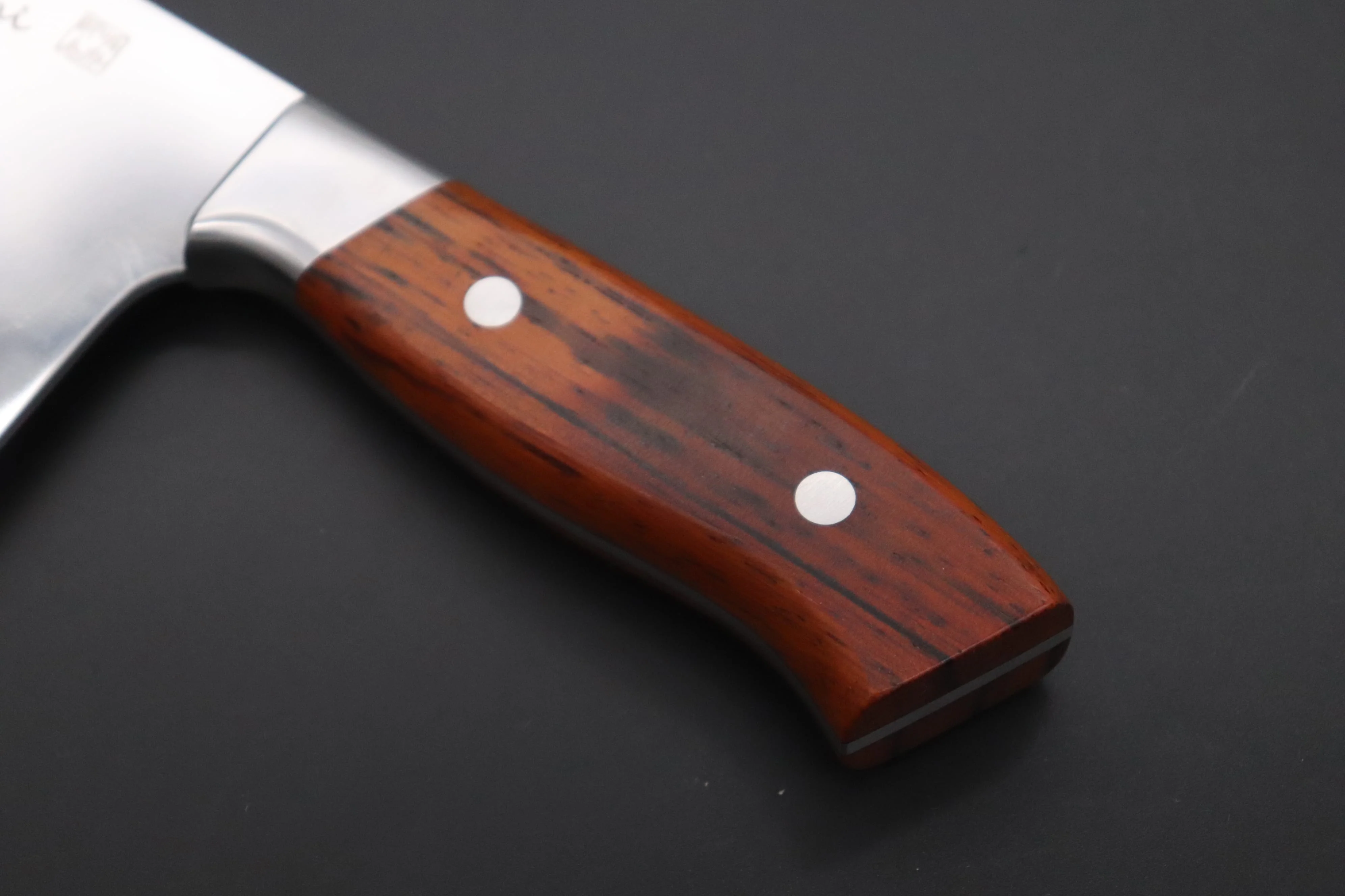 Hattori, — SECOND GRADE ITEMーSolid VG-10 SAN-CC4 Chinese Cleaver (Cocobolowood Handle) - Image 3