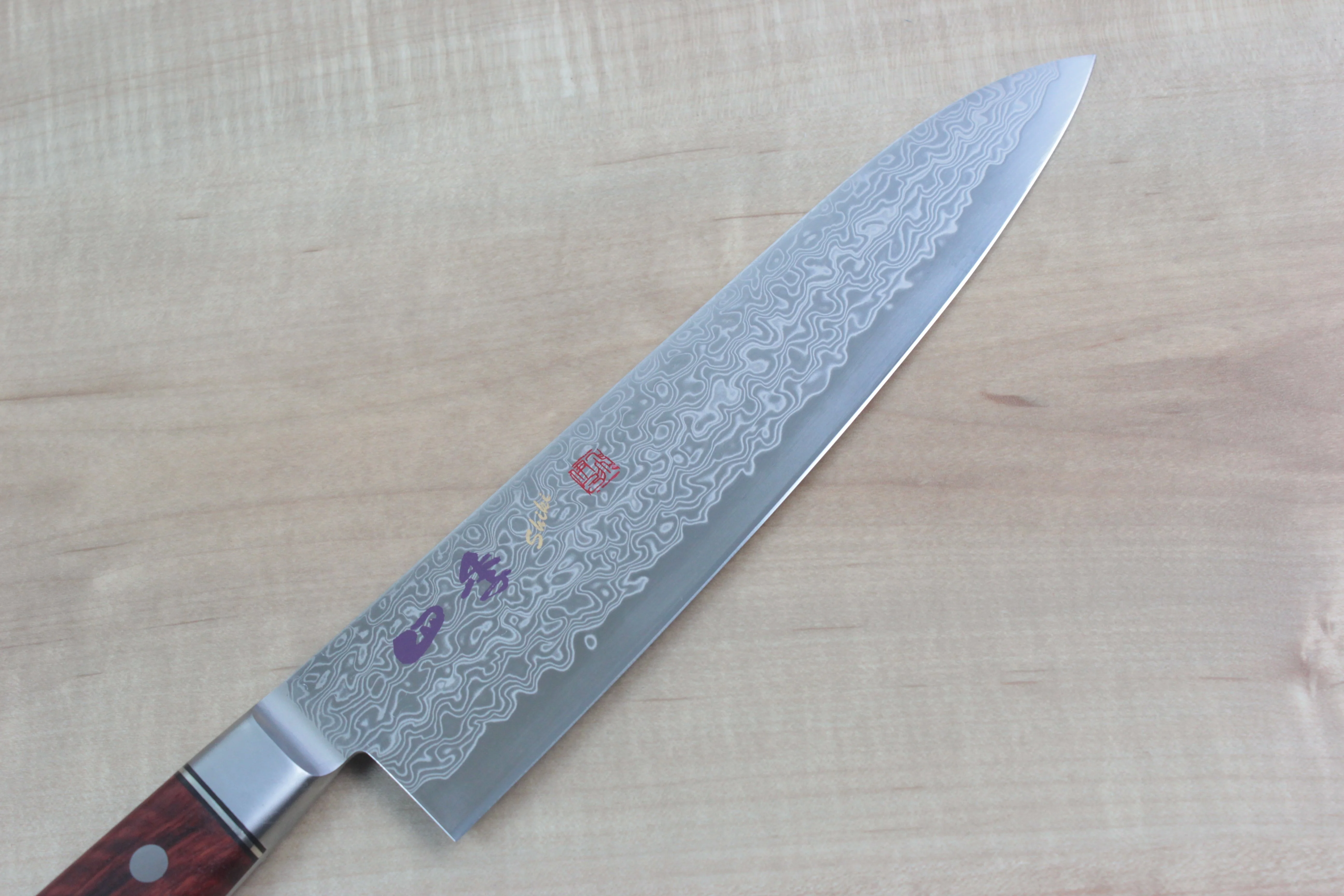 SHIKI 守護神 Guardian Series Gyuto (210mm and 240mm, 2 Sizes, Quince Wood Handle) - Image 2