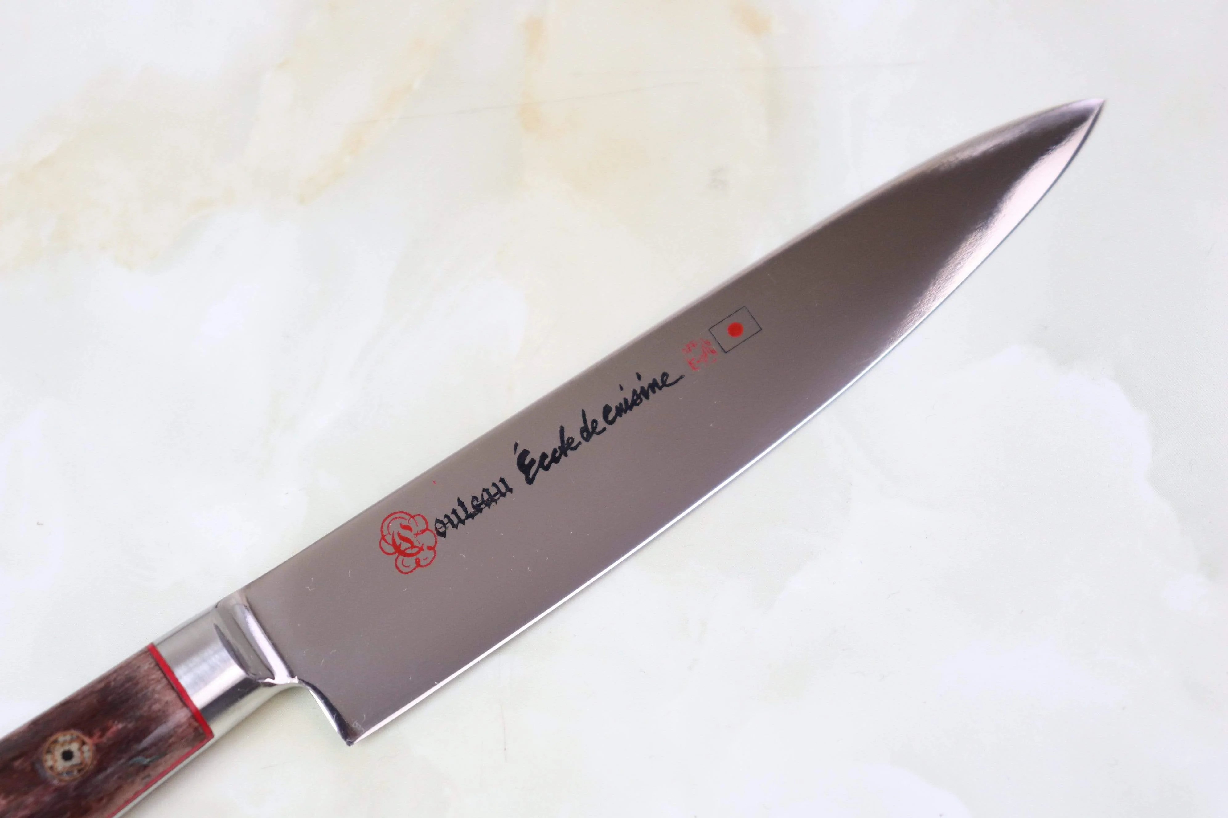SHIKI VG-10 Handmade Petty 150mm (5.9inch, Brown Camel Bone Handle) - Image 2