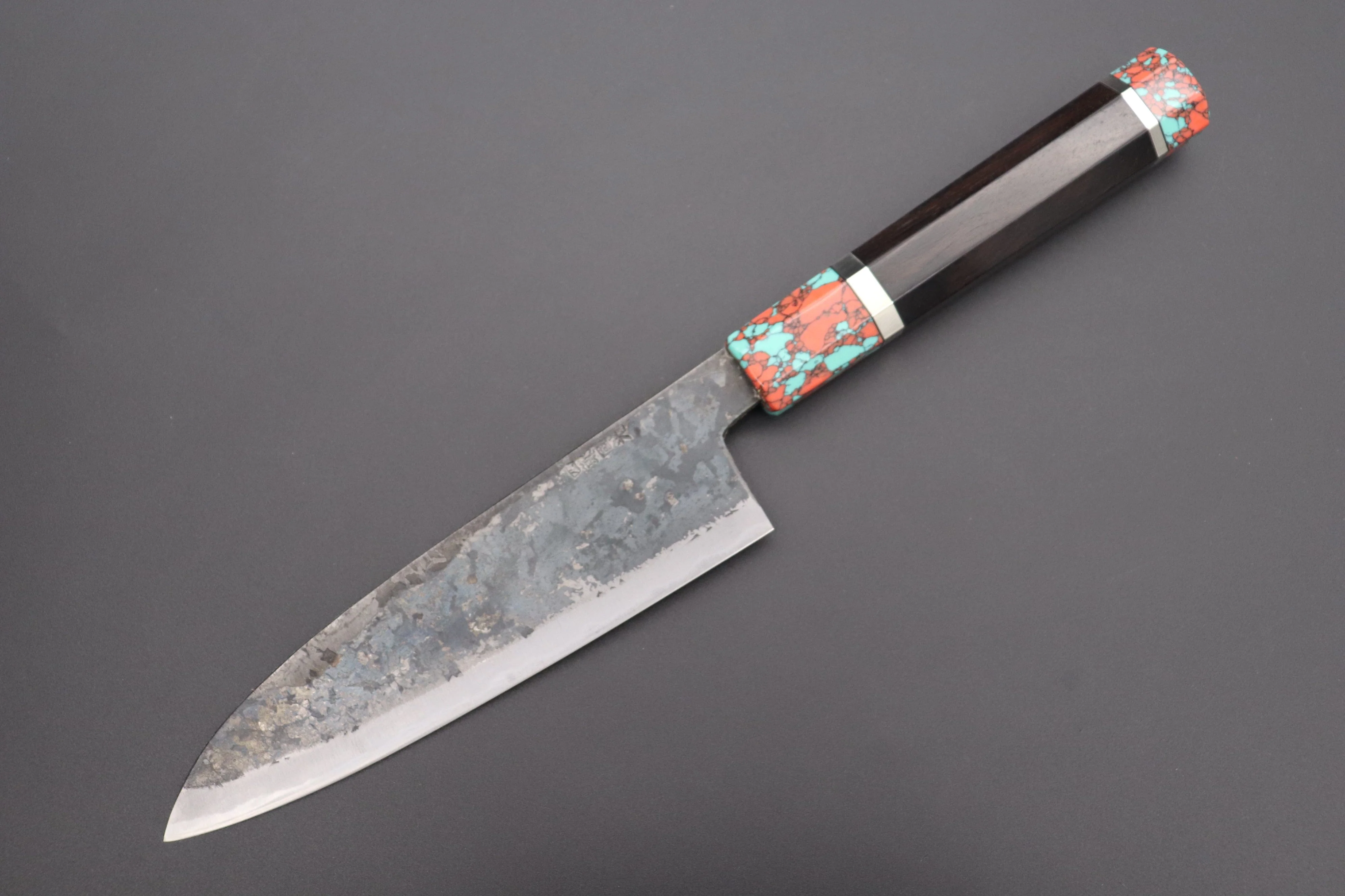 Shirou-Kunimitsu White Steel No.2 Kurouchi Series Special Edition SK-2SP43 Wa Santoku 180mm (7 Inch)