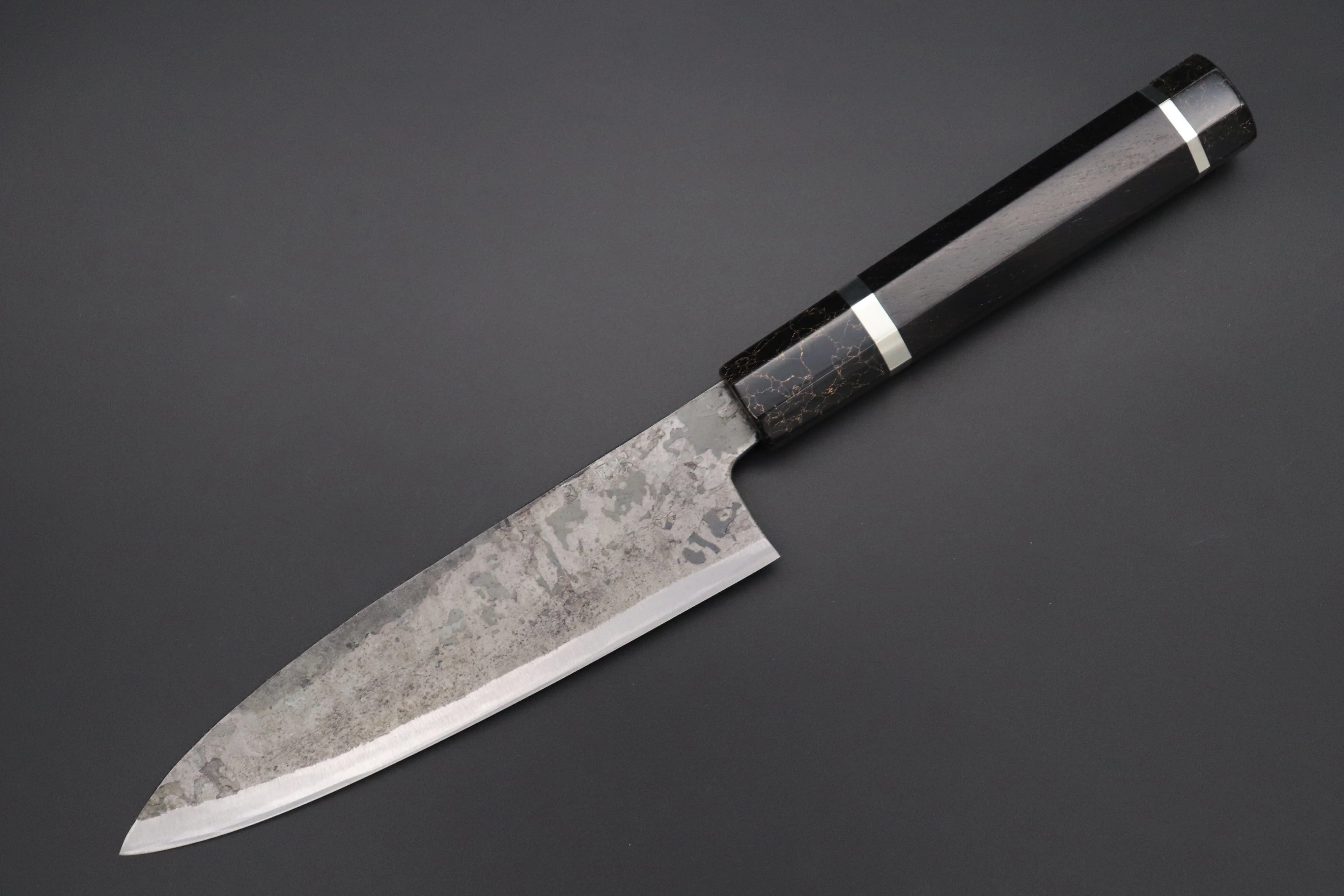 Shirou-Kunimitsu White Steel No.2 Kurouchi Series Special Edition SK-2SP48 Wa Santoku 180mm (7 Inch)
