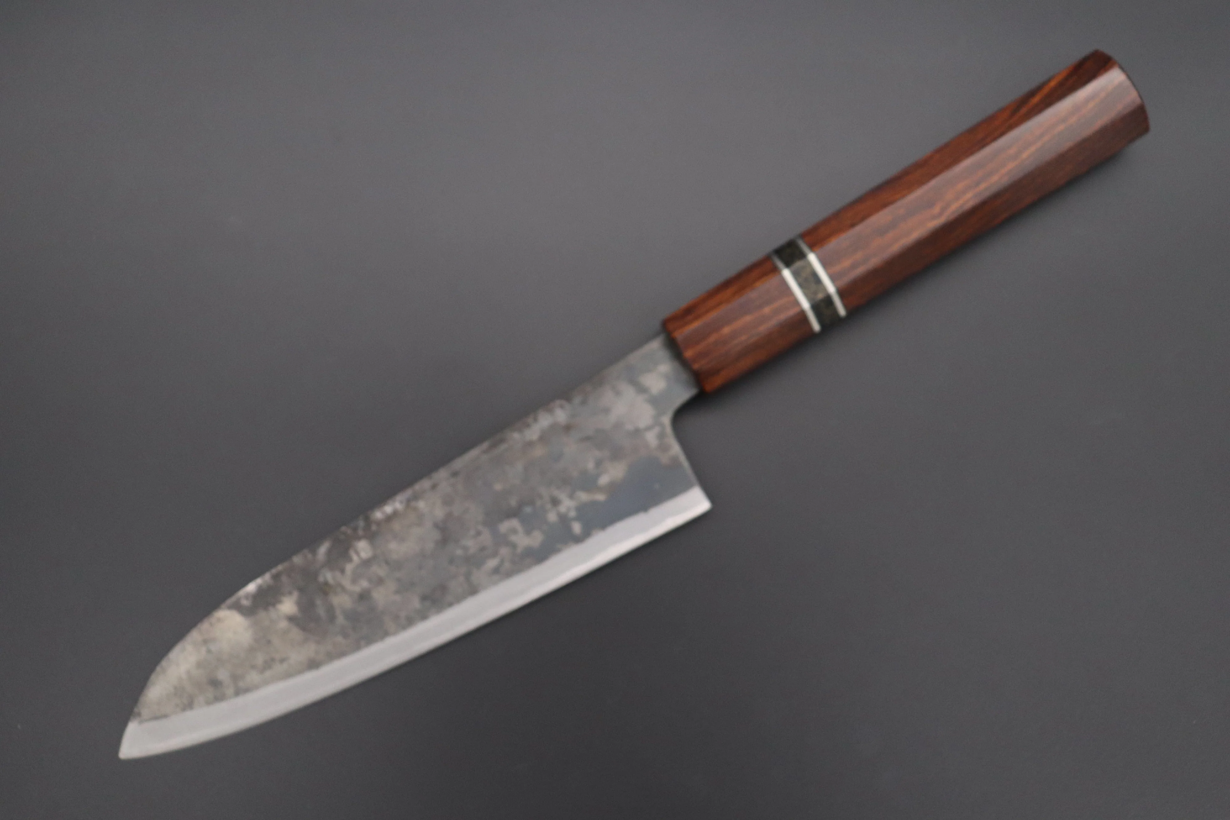 Shirou-Kunimitsu White Steel No.2 Kurouchi Series Special Edition SK-2SP49 Wa Santoku 180mm (7 Inch)
