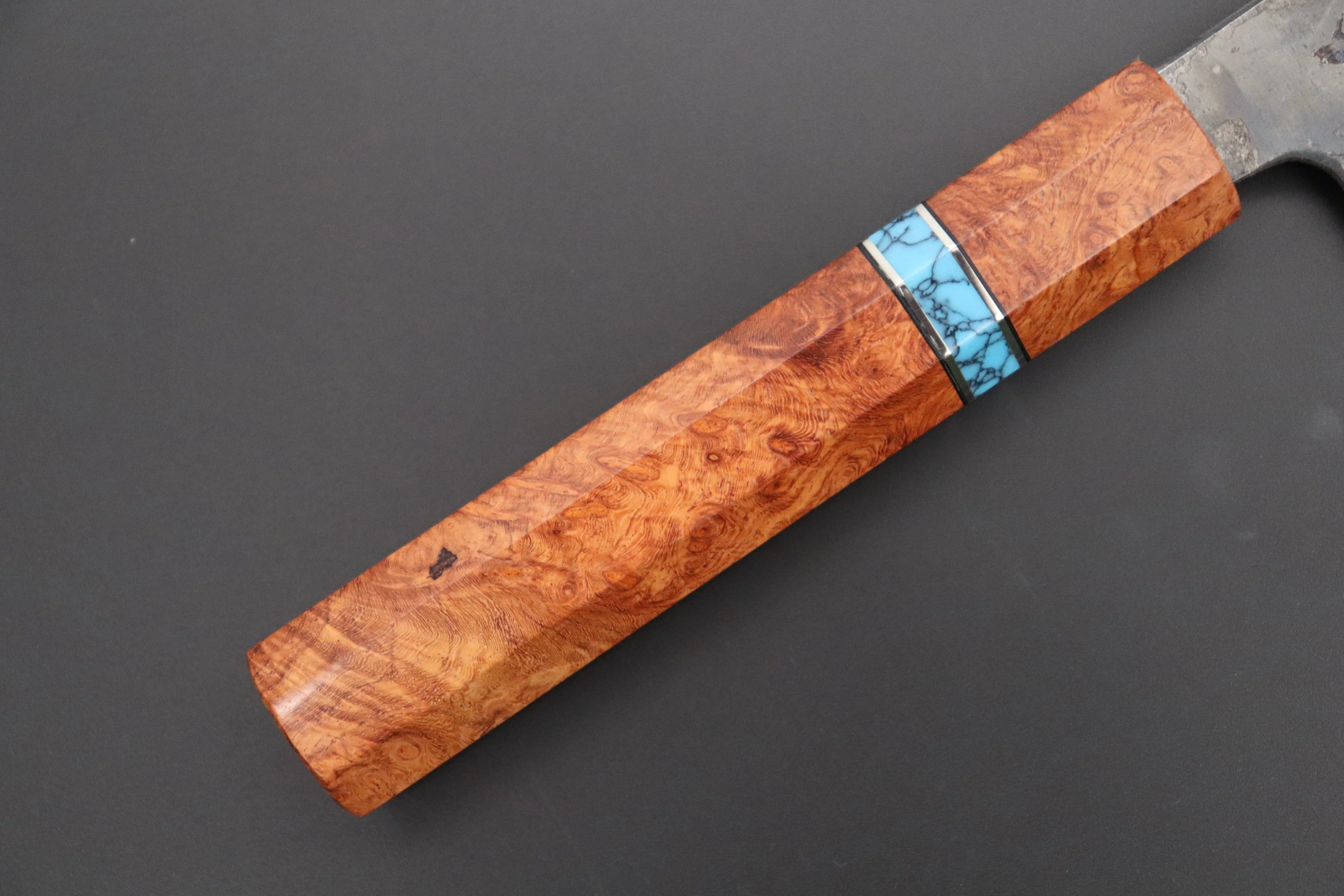 Shirou-Kunimitsu White Steel No.2 Kurouchi Series Special Edition SK-5SP40 Wa Gyuto 210mm (8.2 Inch) - Image 7