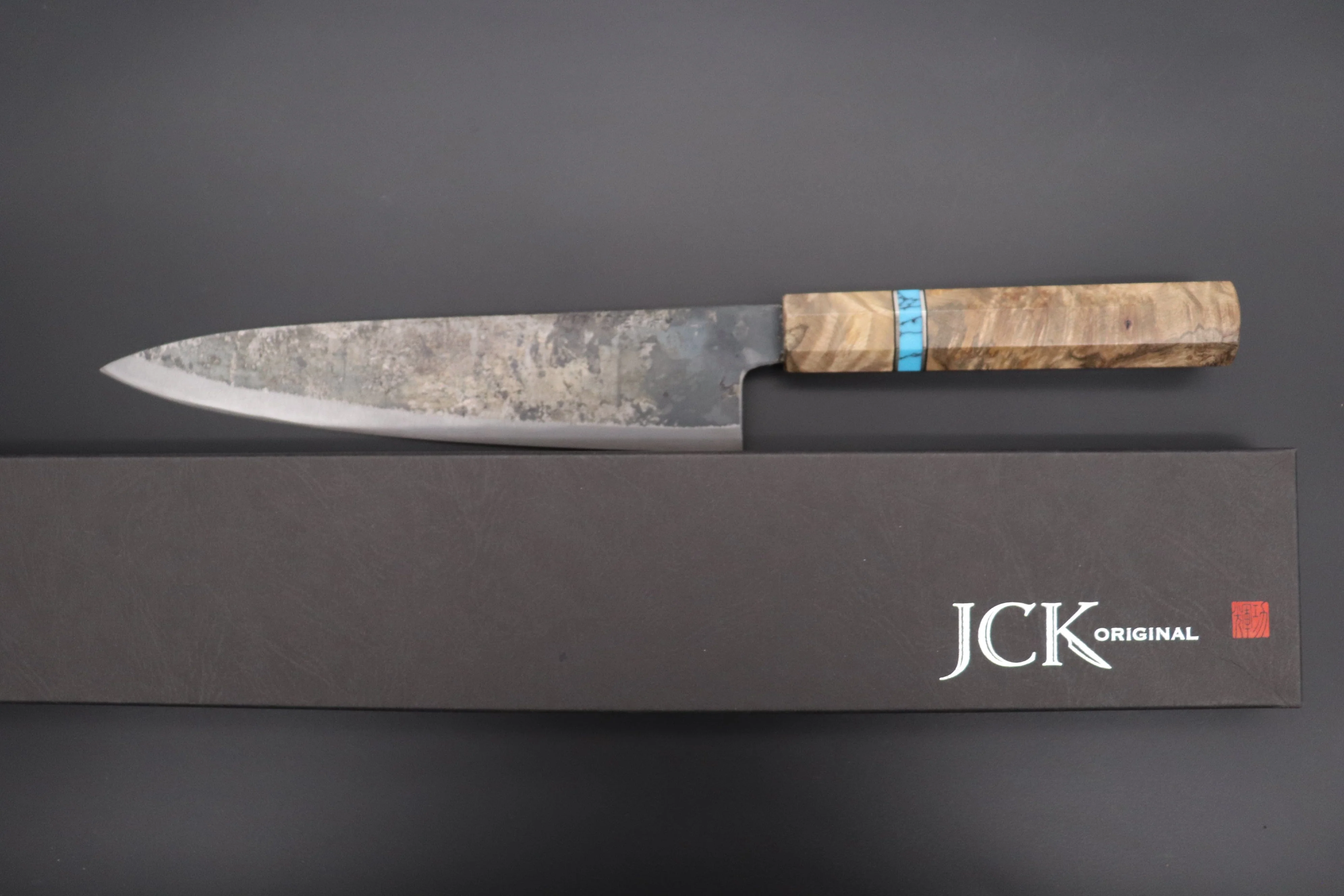 Shirou-Kunimitsu White Steel No.2 Kurouchi Series Special Edition SK-5SP41 Wa Gyuto 210mm (8.2 Inch) - Image 8