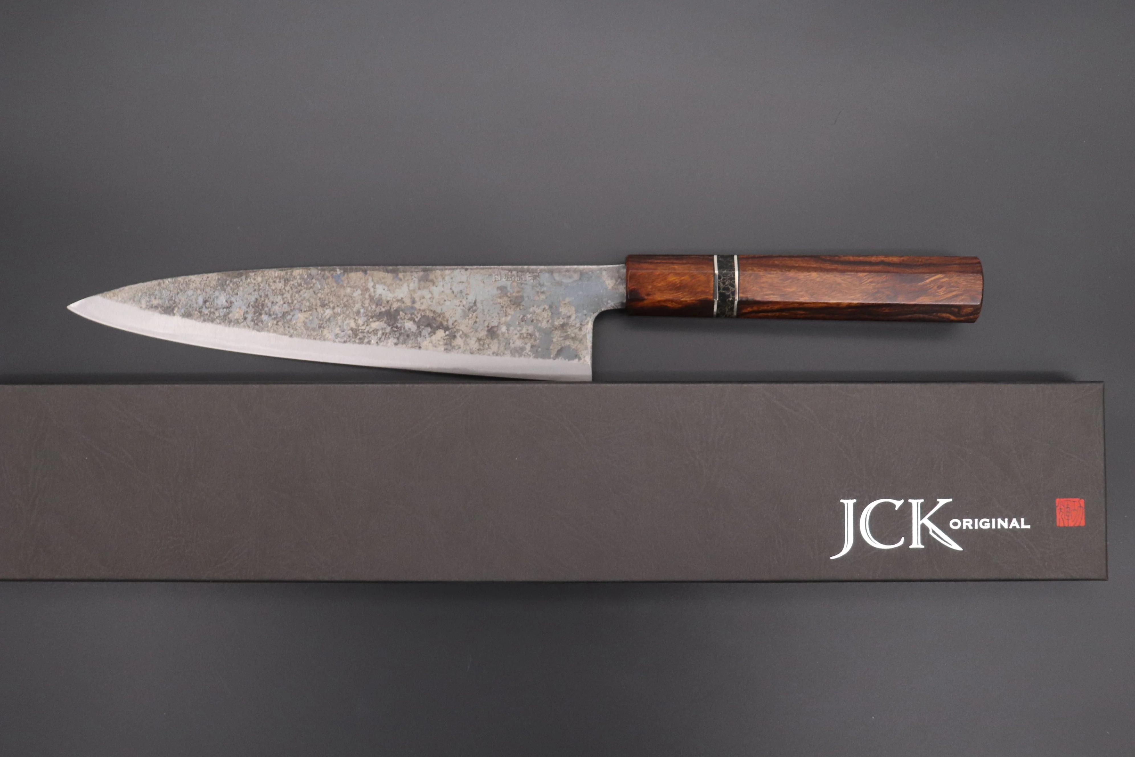 Shirou-Kunimitsu White Steel No.2 Kurouchi Series Special Edition SK-5SP42 Wa Gyuto 210mm (8.2 Inch) - Image 8