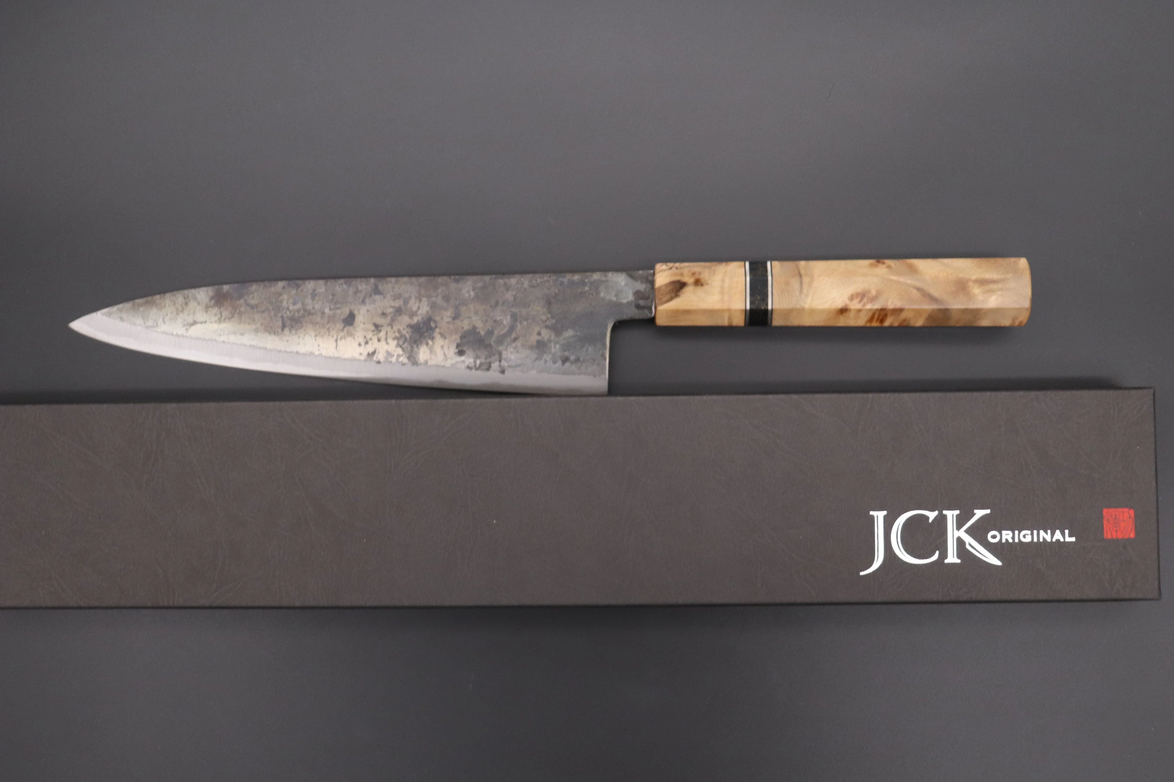 Shirou-Kunimitsu White Steel No.2 Kurouchi Series Special Edition SK-5SP44 Wa Gyuto 210mm (8.2 Inch) - Image 8