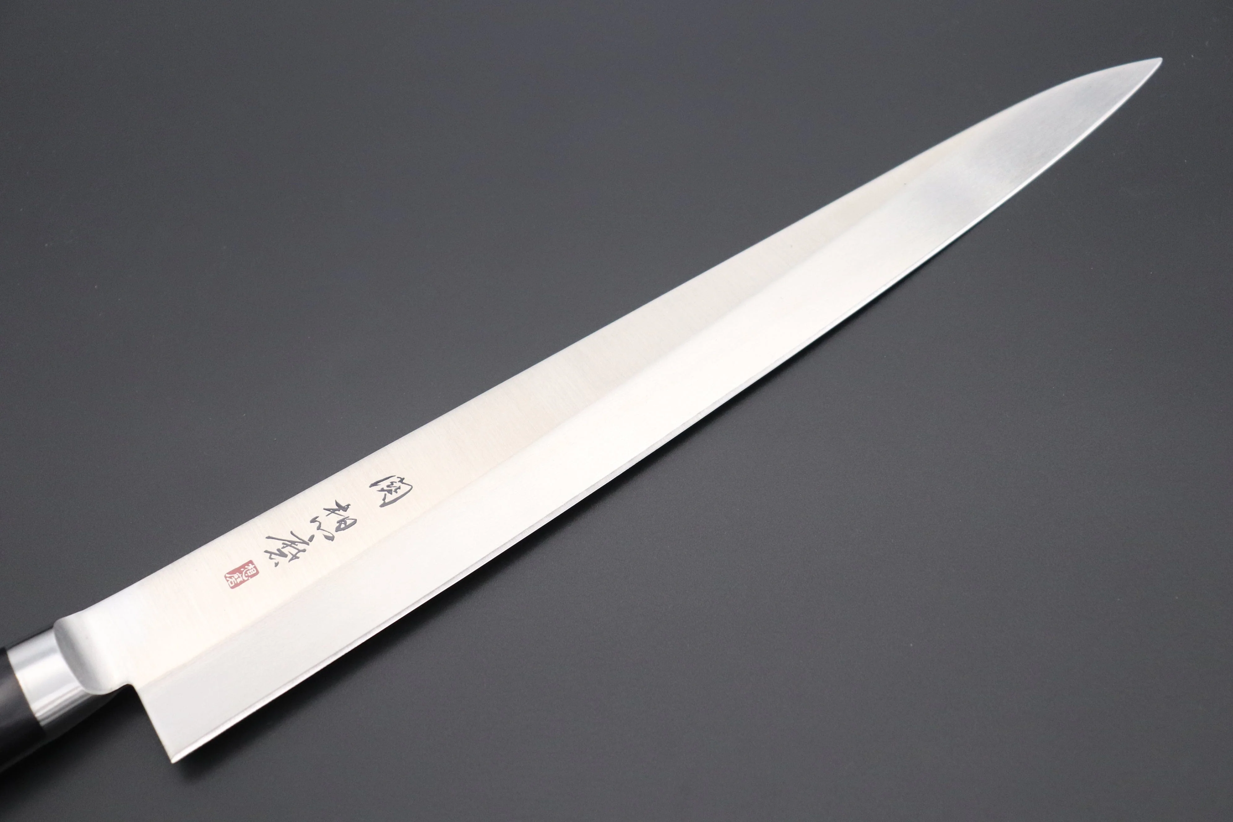 想磨 SOUMA (Fujiwara Kanefusa) FKM Series Danbiki (Sujihiki) (240mm and 270mm, 2 sizes, Black Pakka Wood Handle) - Image 2